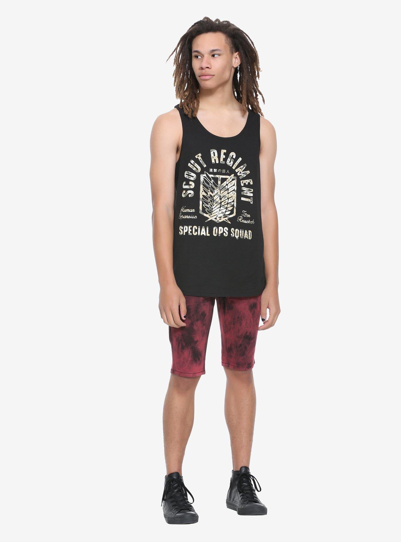 Attack On Titan Camo Scouting Regimen Tank Top, , alternate