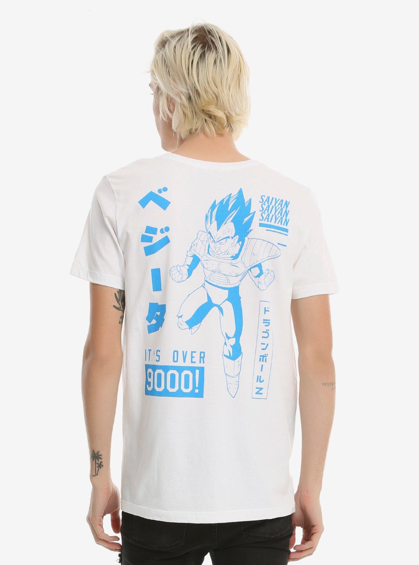 Dragon Ball Z Vegeta Over 9000 Double-Sided T-Shirt, BLUE, alternate