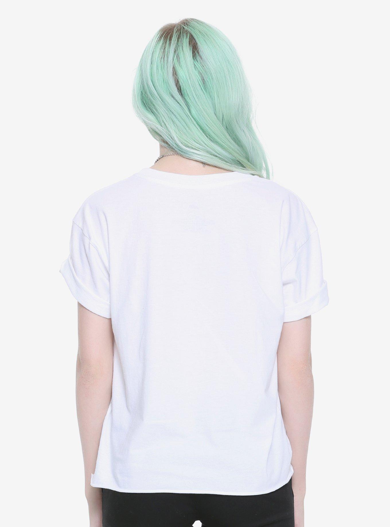 Fall Out Boy Distorted Logo Girls Crop Top, , alternate