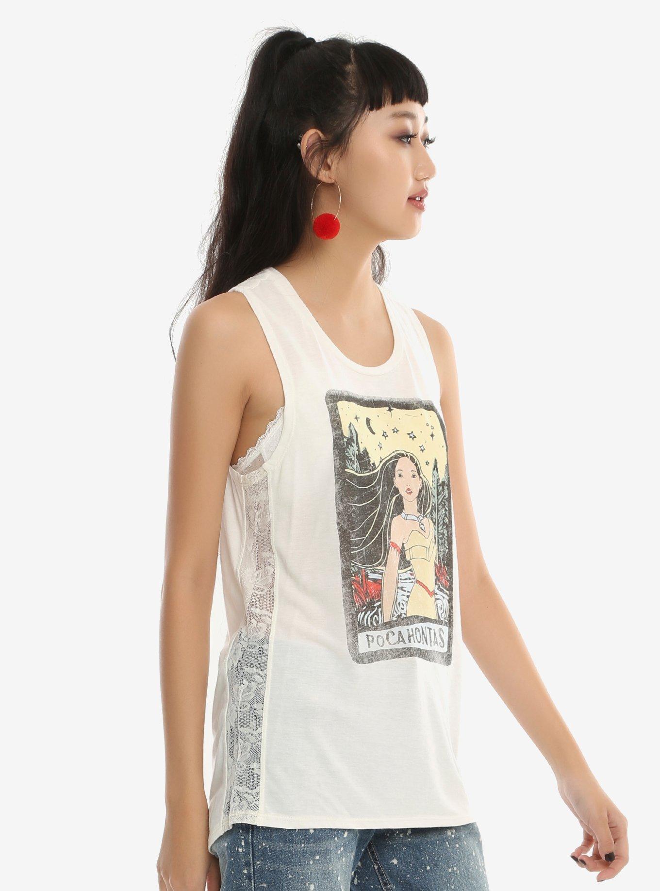 Disney Pocahontas Tarot Card Lace Girls Tank Top, IVORY, alternate