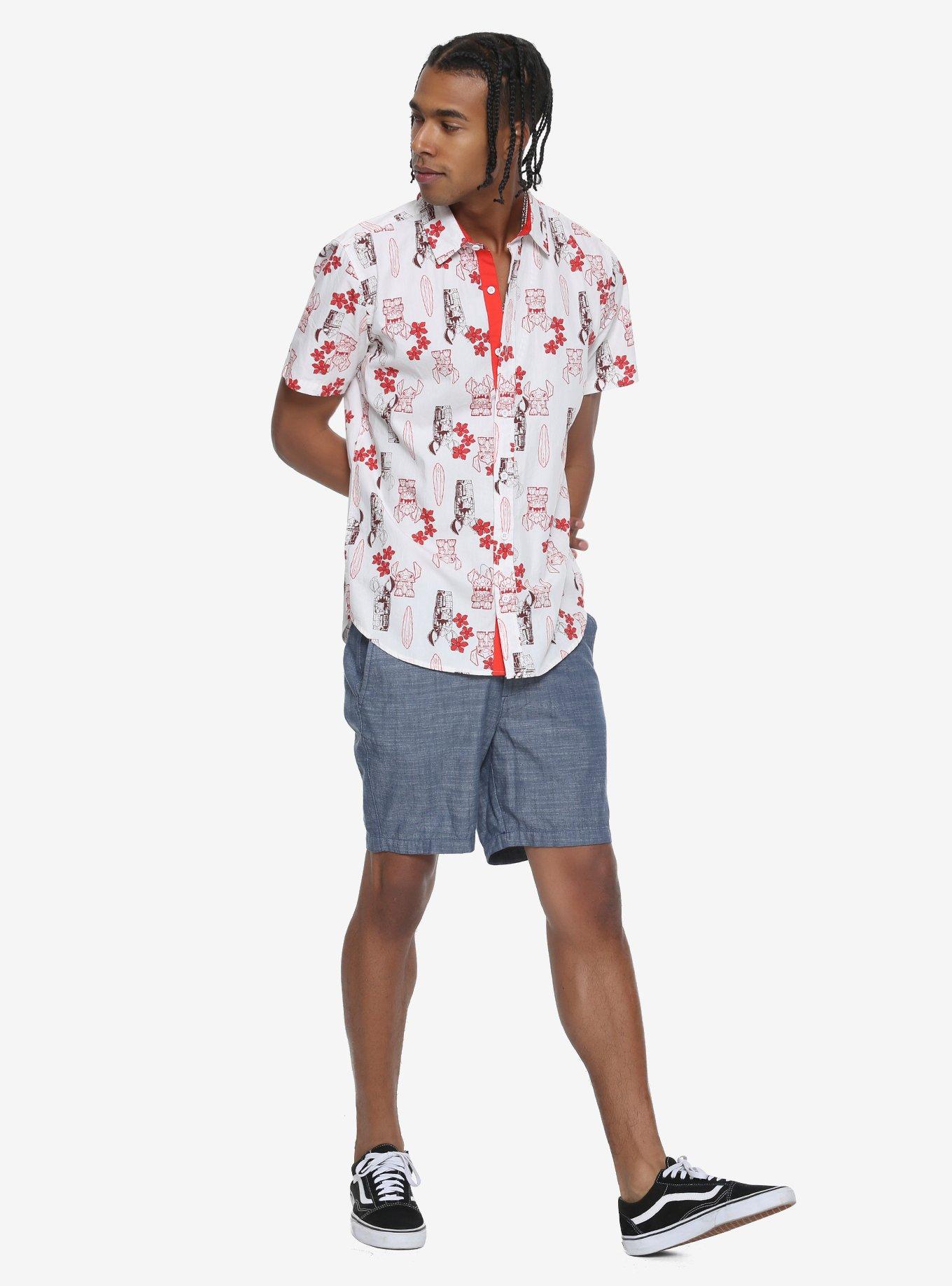 Our Universe Disney Lilo & Stitch Tiki Woven Button-Up, MULTI, alternate