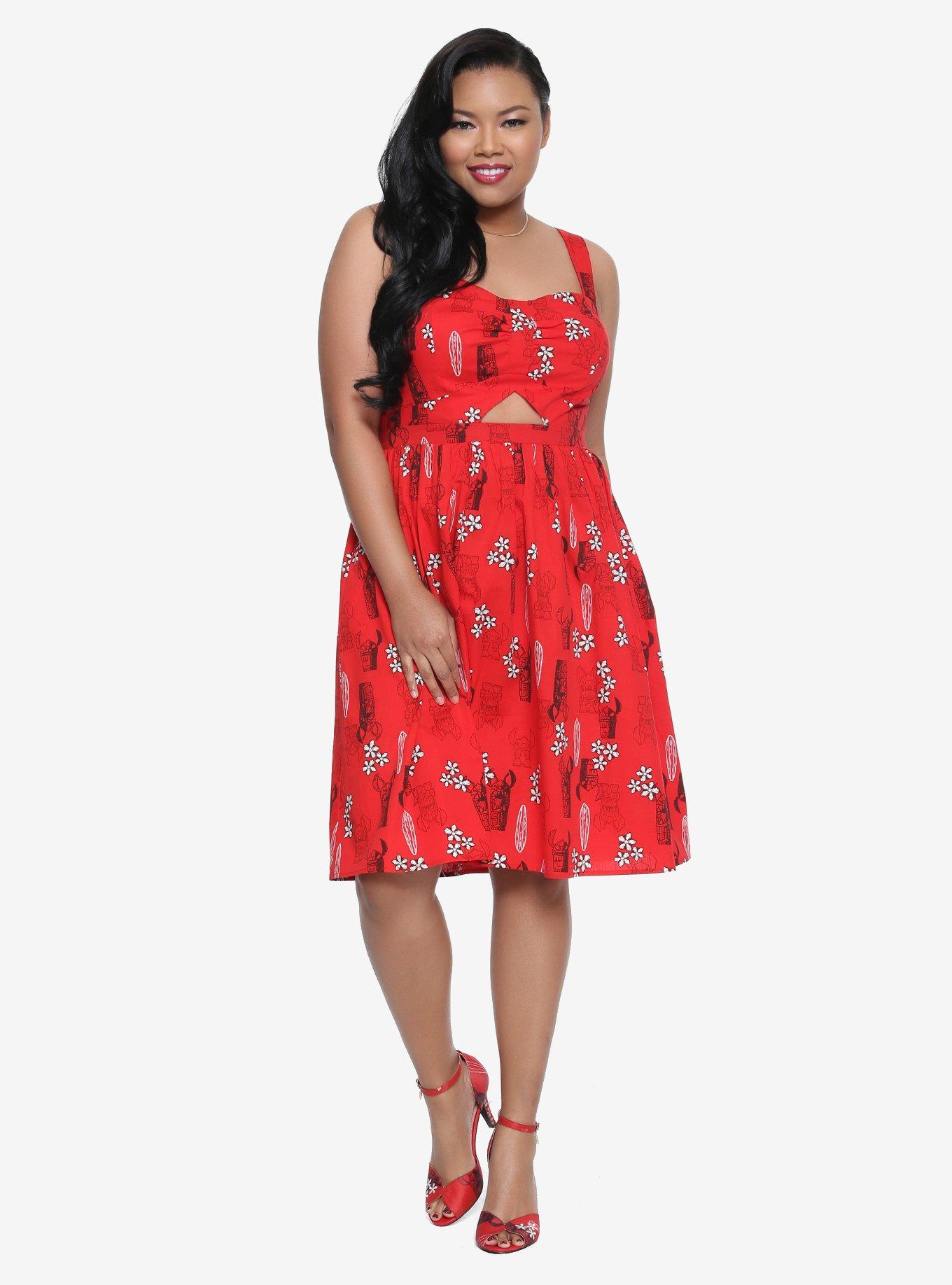 Disney Lilo & Stitch Retro Cut-Out Dress Plus Size, , alternate