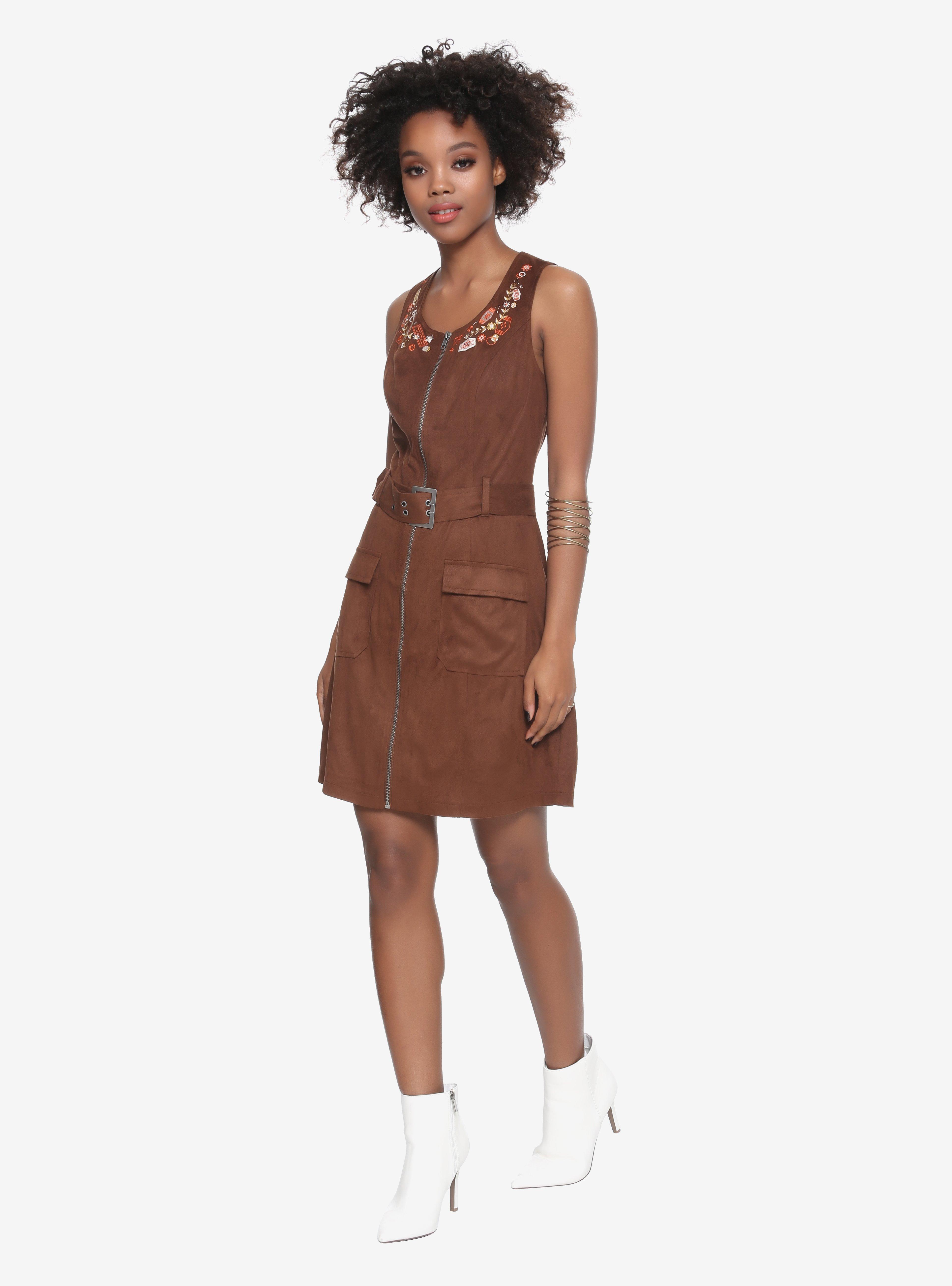 Her Universe Star Wars Solo Suede Zipper Dress, BROWN, alternate