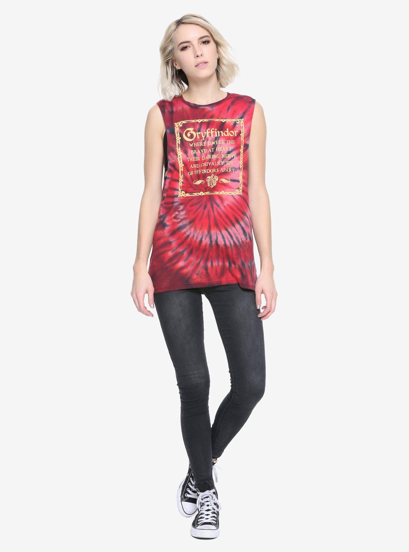 Harry Potter Gryffindor Sorting Hat Tie Dye Girls Muscle Top, , alternate