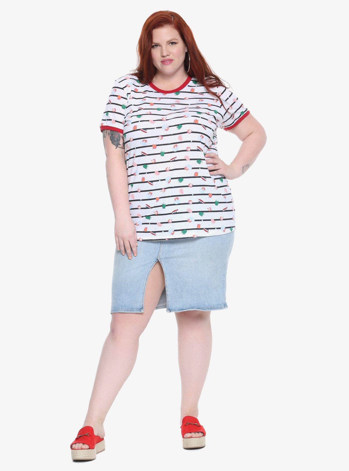 Her Universe Studio Ghibli Ponyo Nautical Ringer T-Shirt Plus Size, , alternate