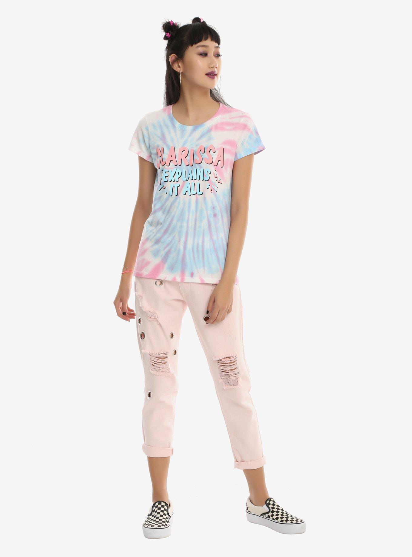 Clarissa Explains It All Logo Tie-Dye Girls T-Shirt, , alternate