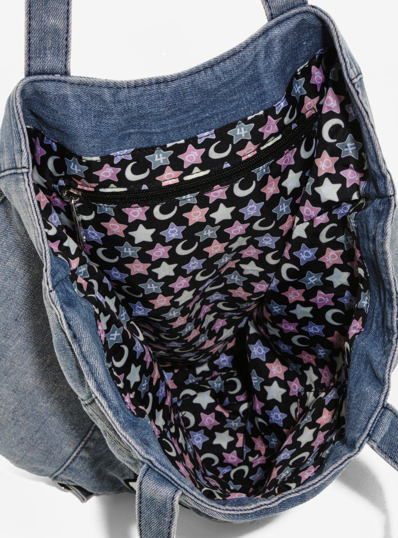 Loungefly Sailor Moon Denim Tote - BoxLunch Exclusive, , alternate