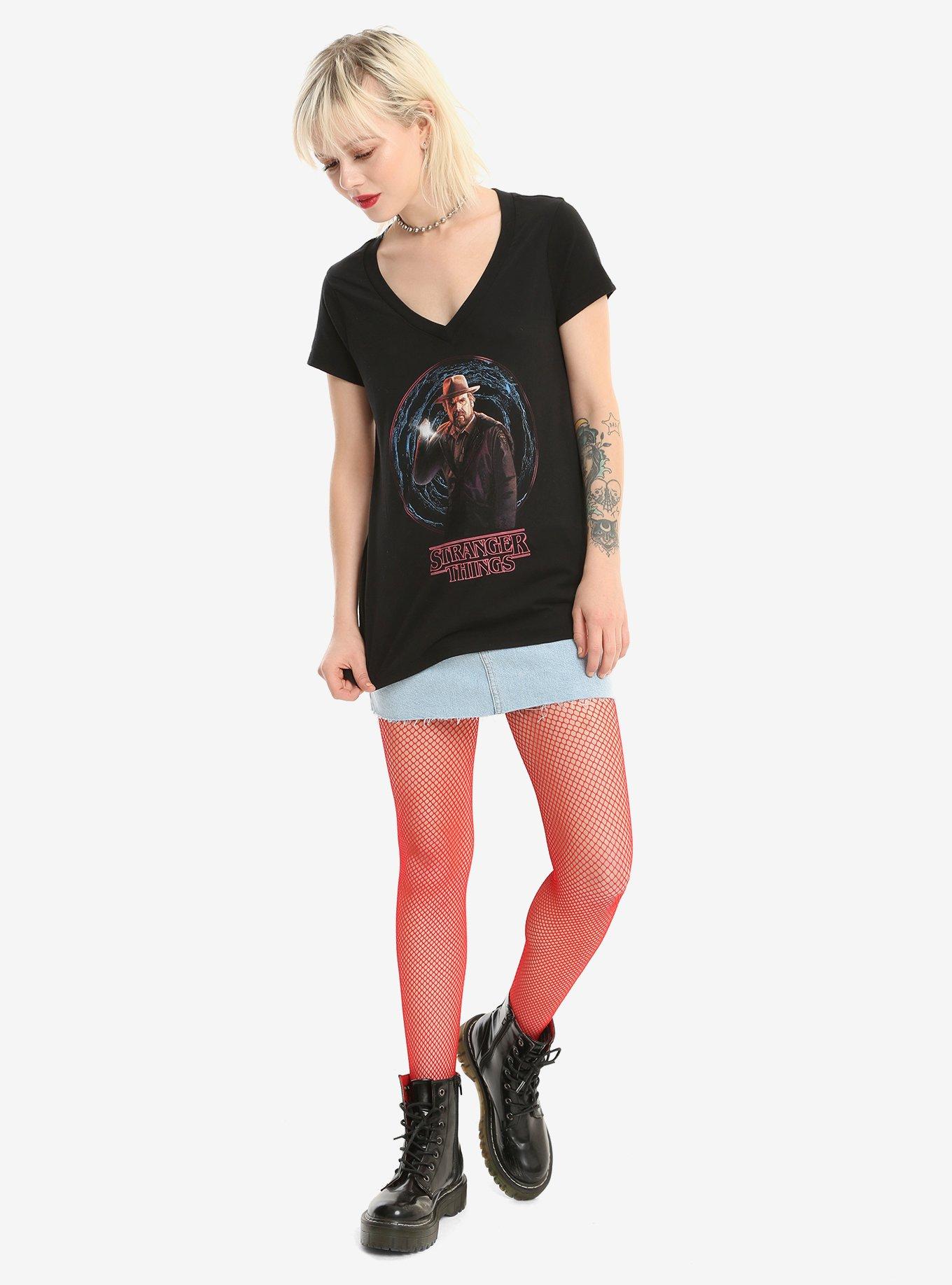 Stranger Things Hopper Flashlight Girls T-Shirt, , alternate