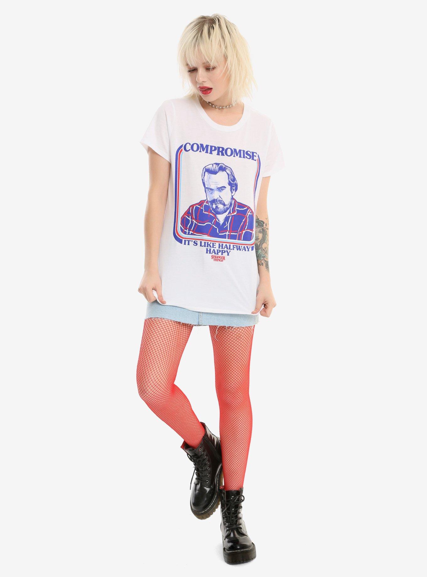Stranger Things Hopper Compromise Girls T-Shirt, , alternate - view 2