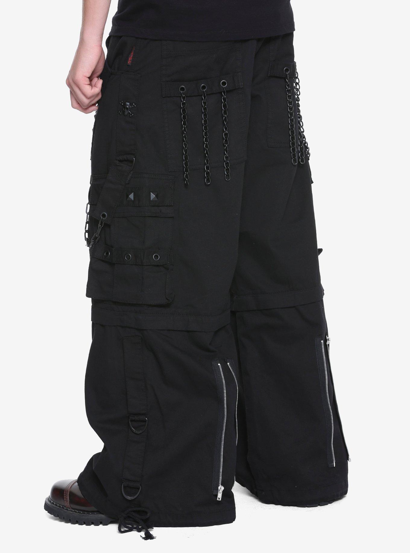 Tripp Black Lock Up Handcuff Chain Zip-Off Pants, , alternate