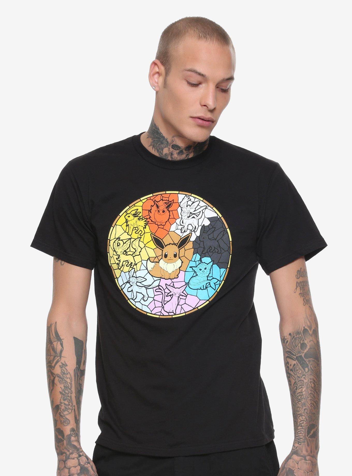 Pokemon Eevee Evolutions Stained Glass T-Shirt, , alternate