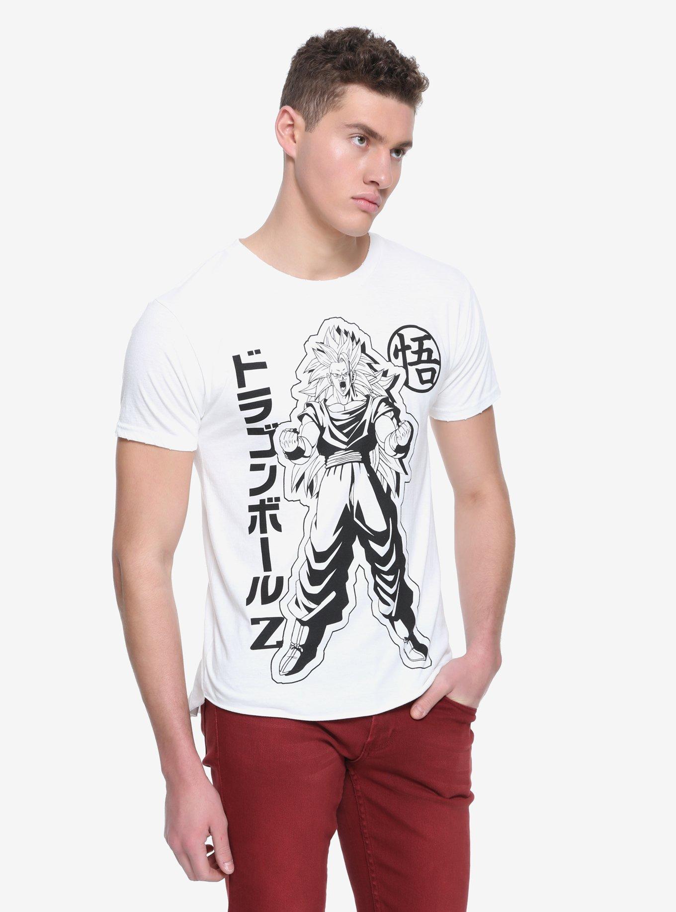 Dragon Ball Super Super Saiyan Goku Raw Hem T-Shirt, , alternate