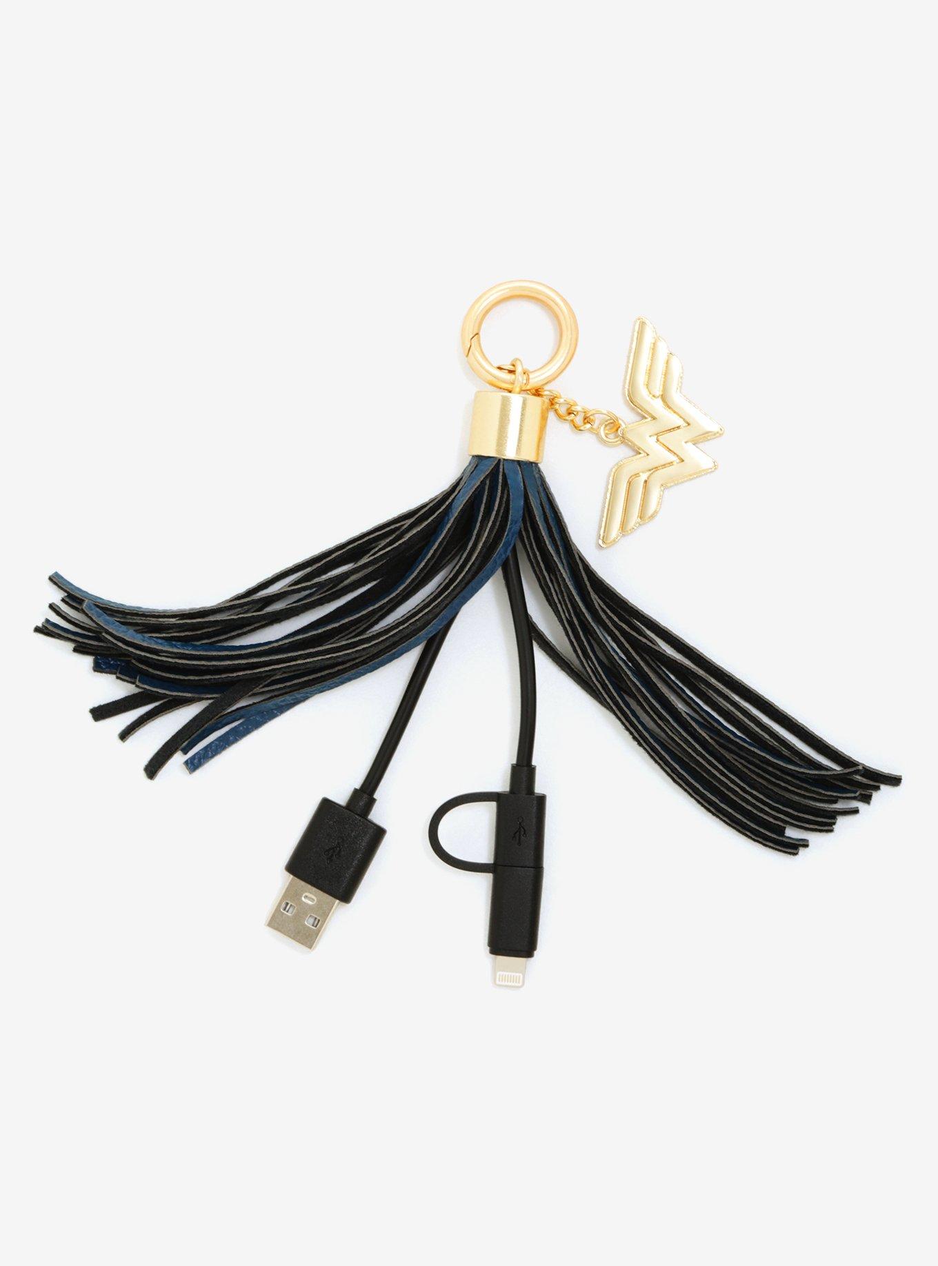 DC Comics Wonder Woman USB Charging Tassel Key Chain, , alternate