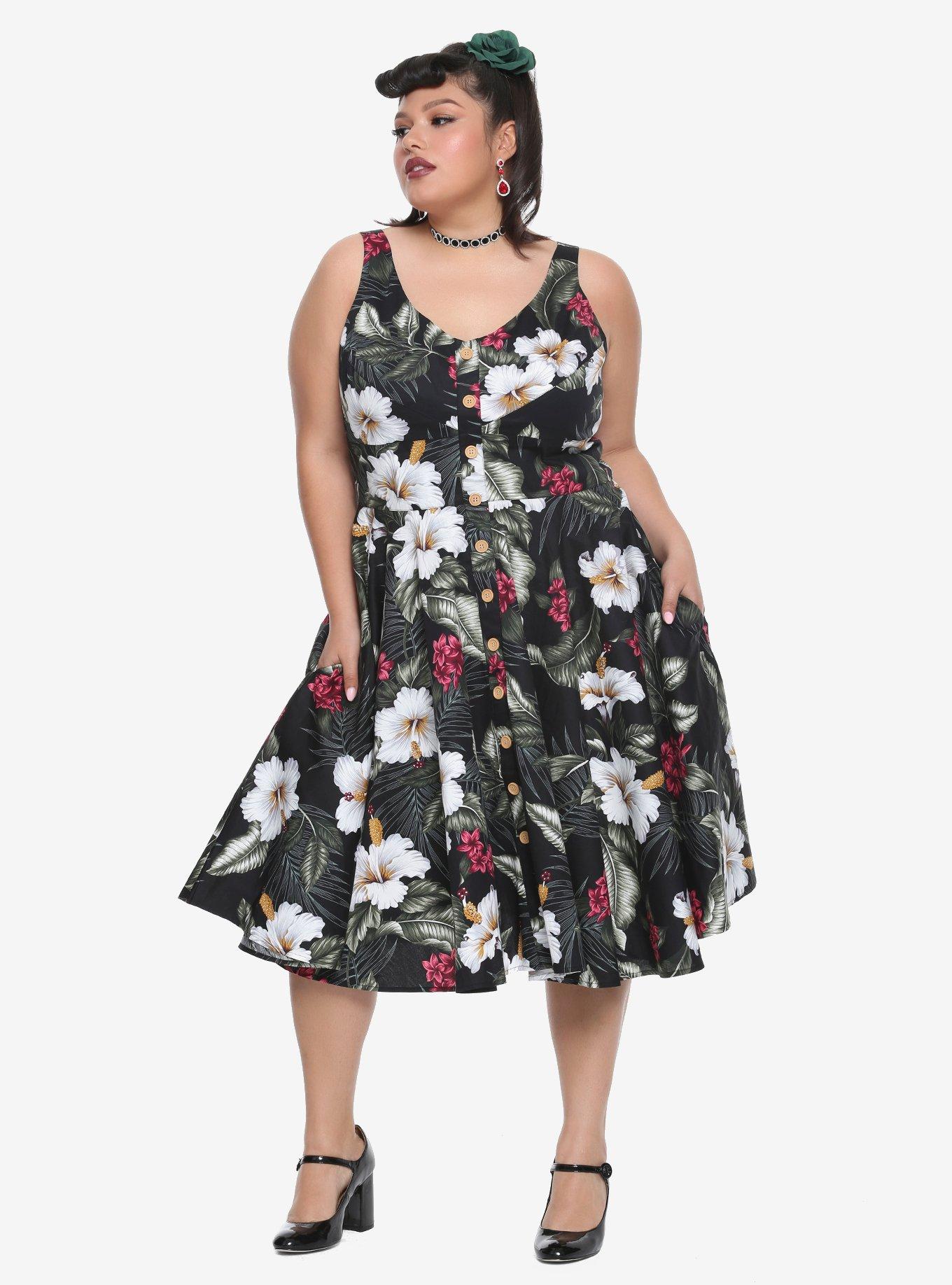 Hell Bunny Tahiti 50s Dress Plus Size, , alternate