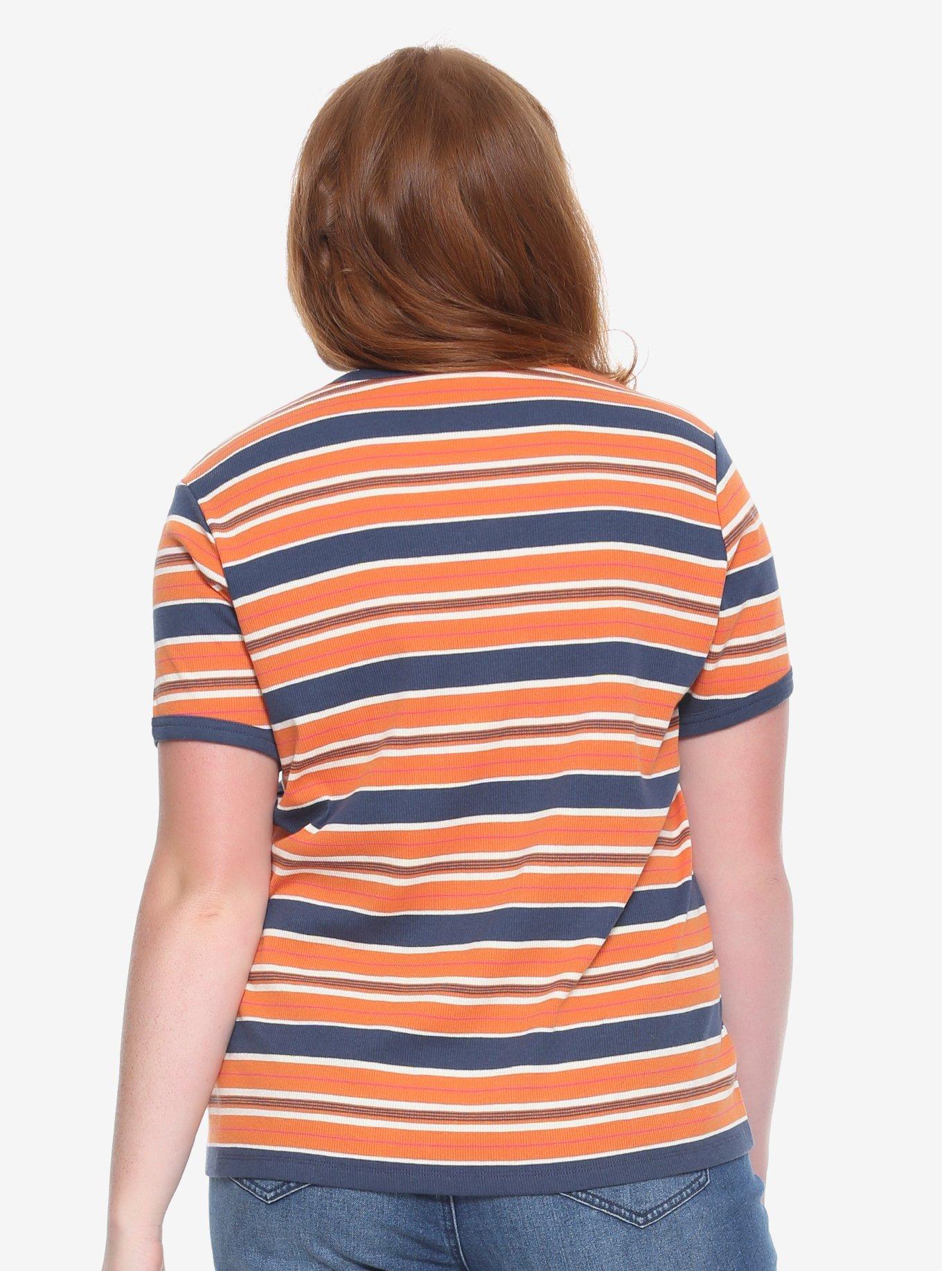 Her Universe Star Wars Solo Striped Girls Ringer T-Shirt Plus Size, BLUE, alternate