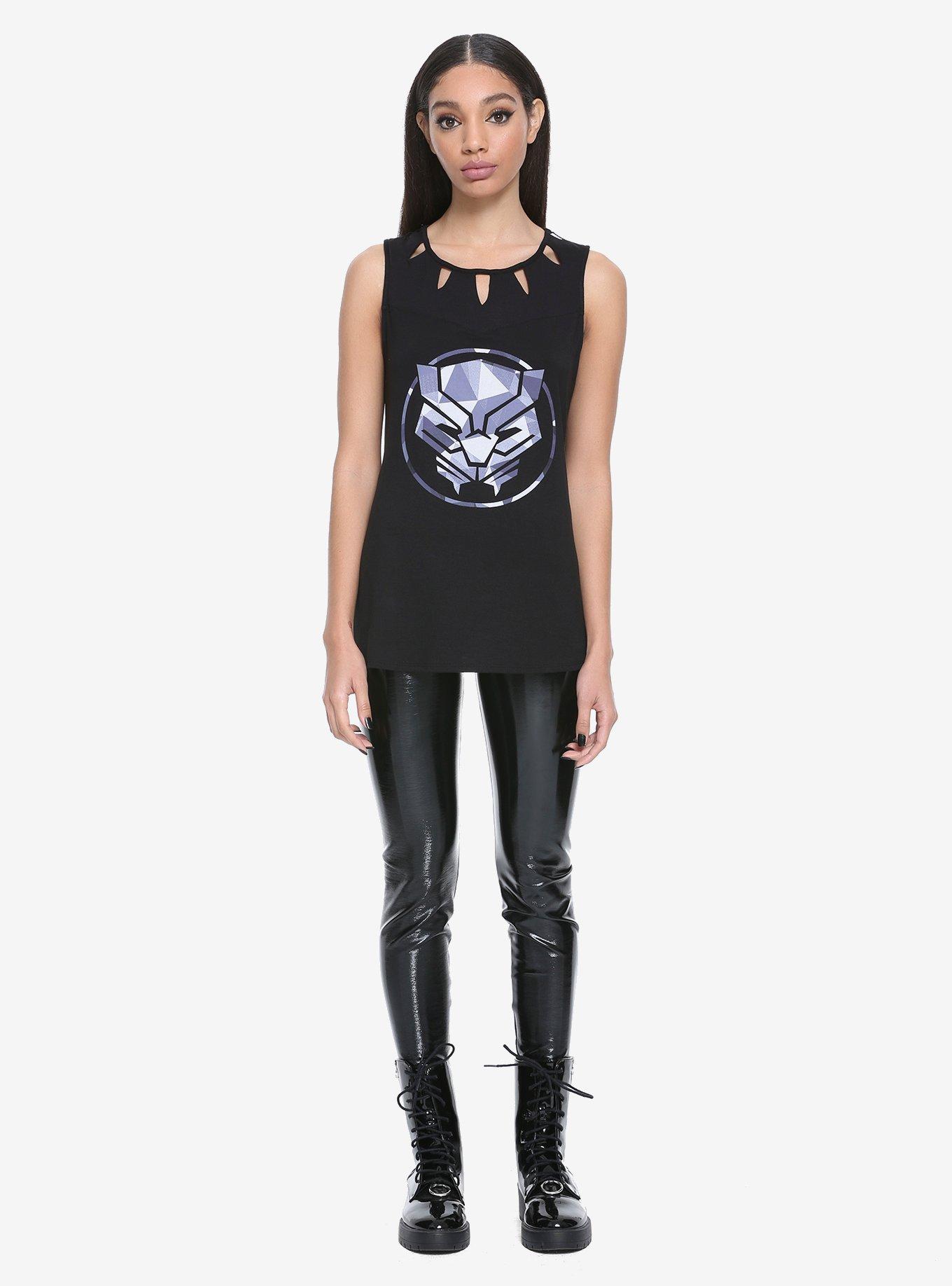 Her Universe Marvel Black Panther Mesh Cutout Girls Tank Top, , alternate