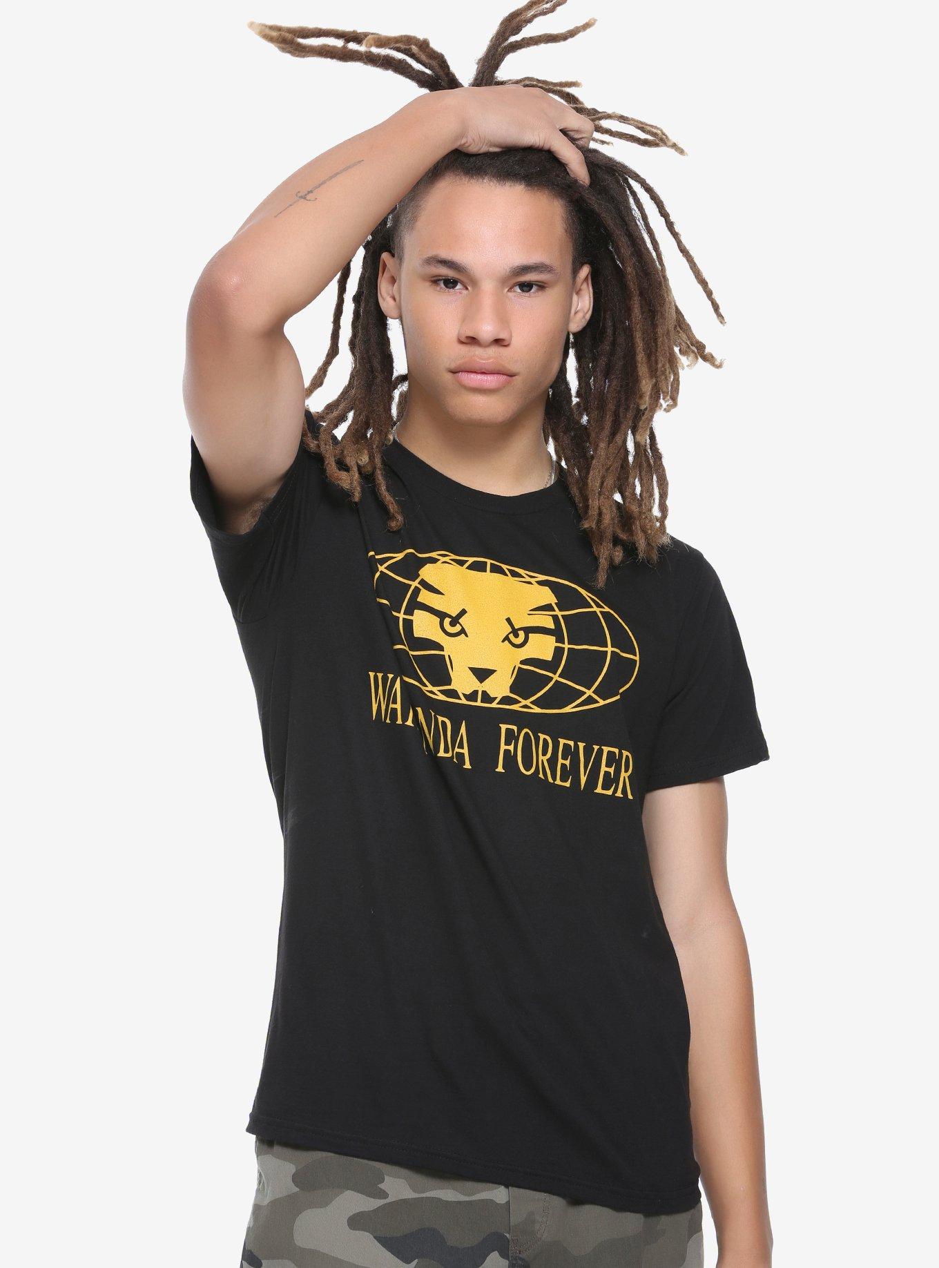 Marvel Black Panther Wakanda Forever T-Shirt, BLACK, alternate