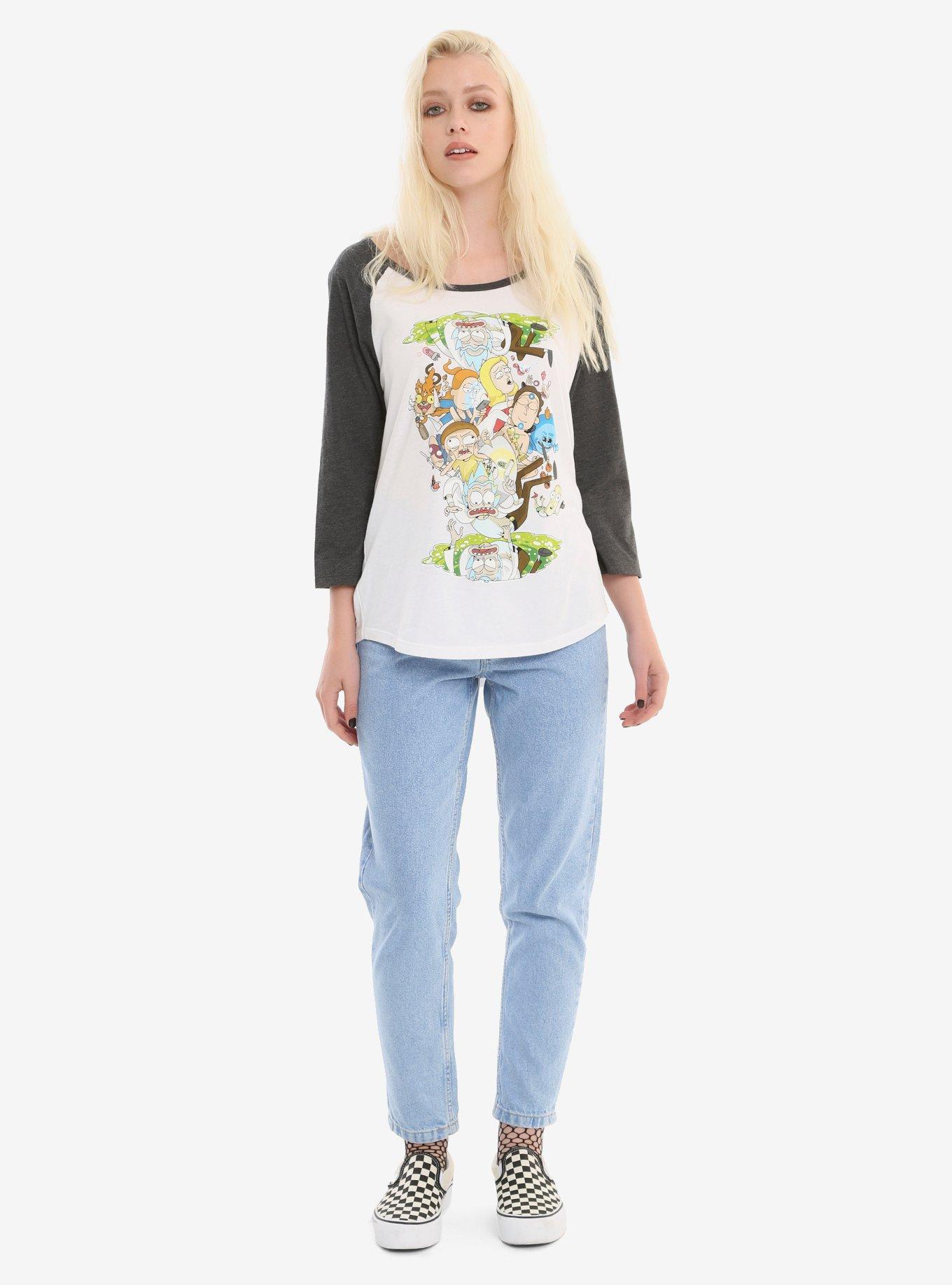 Rick And Morty Portal Loop Girls Raglan Hot Topic Exclusive, , alternate