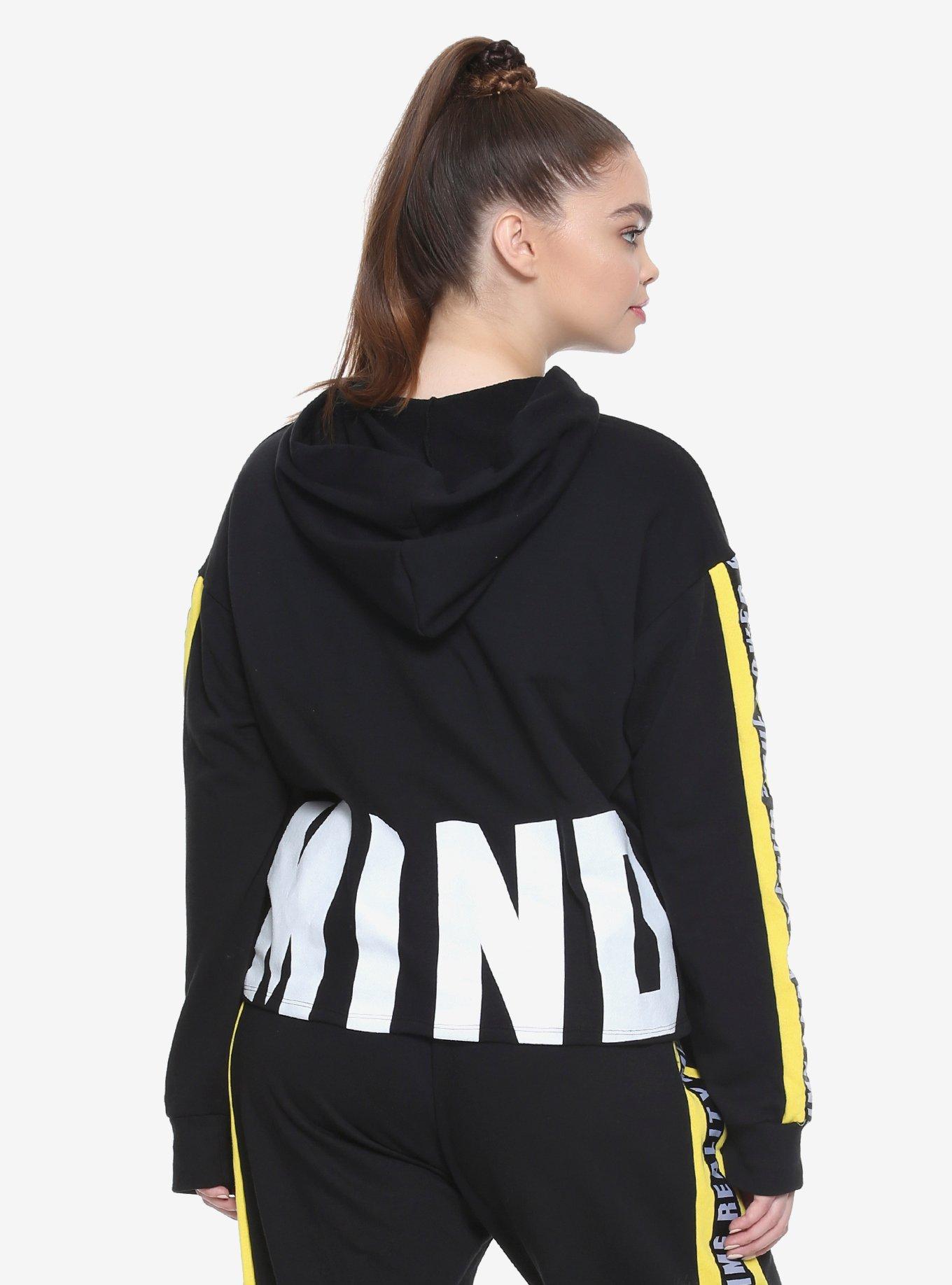 Her Universe Marvel Avengers: Infinity War Mind Stone Crop Hoodie Plus Size, , alternate