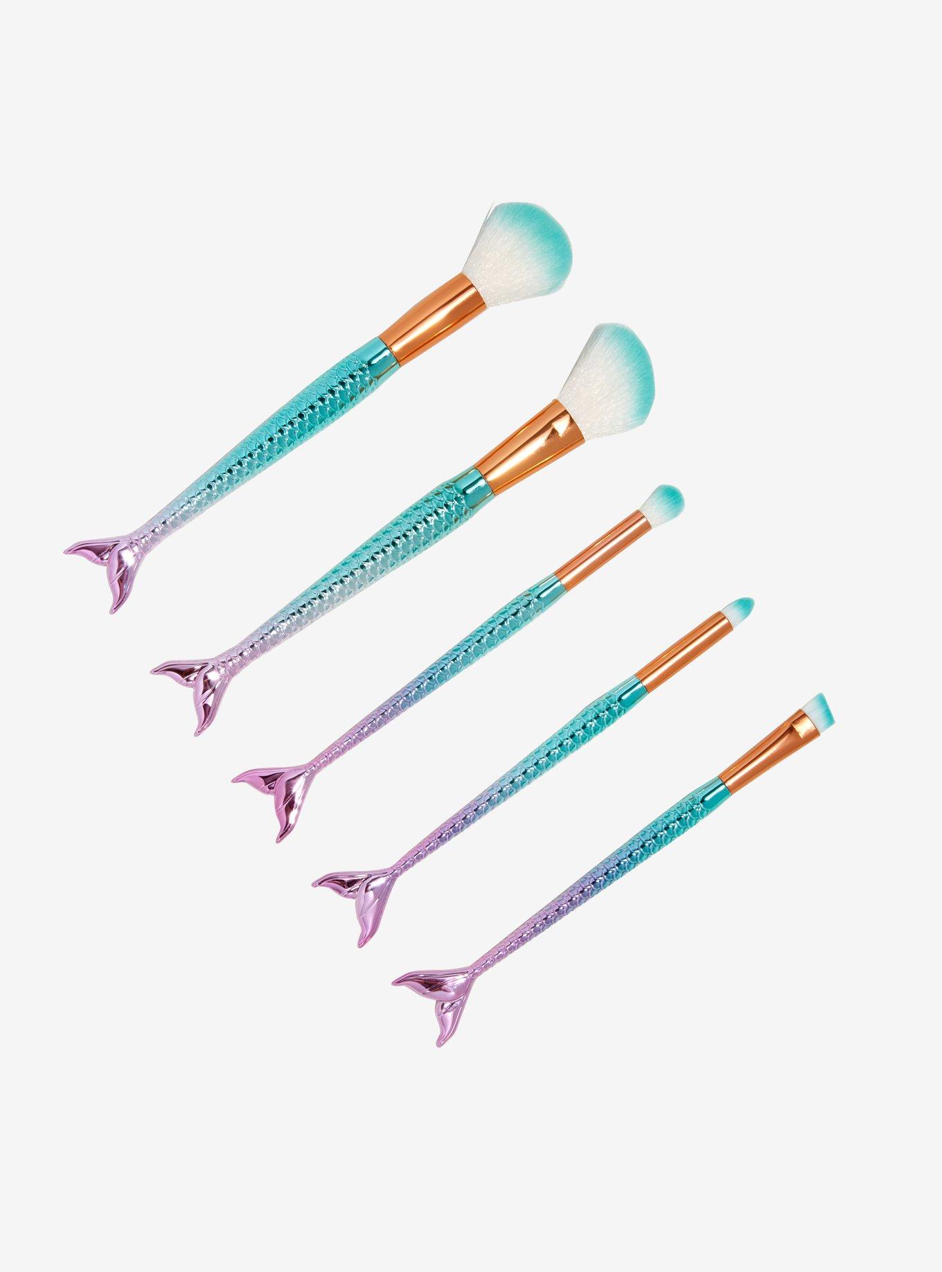 Mermaid Tail Makeup Brush Set, , alternate