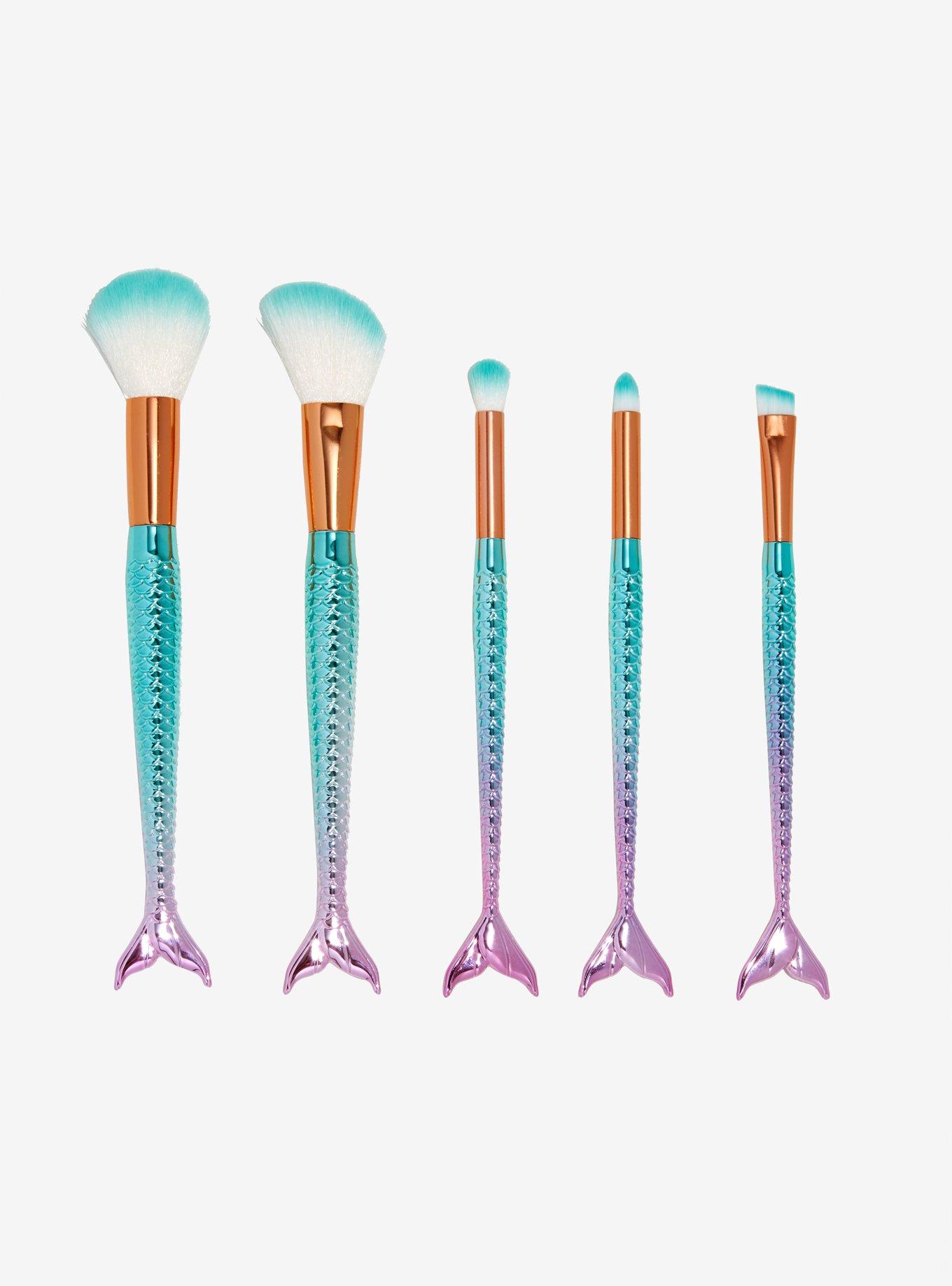 Mermaid Tail Makeup Brush Set, , alternate