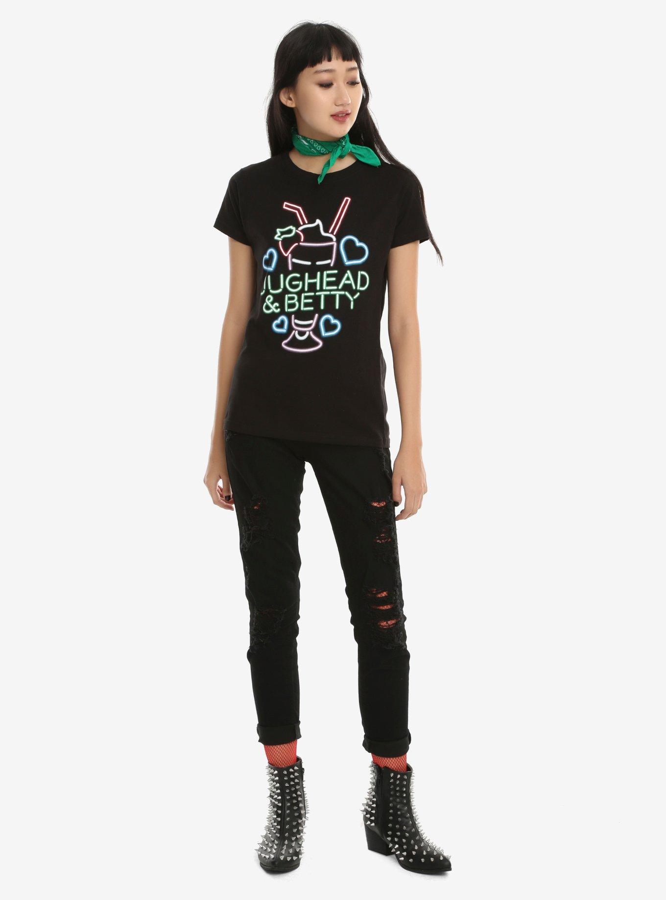 Riverdale Jughead & Betty Neon Milkshake Girls T-Shirt Hot Topic Exclusive, , alternate