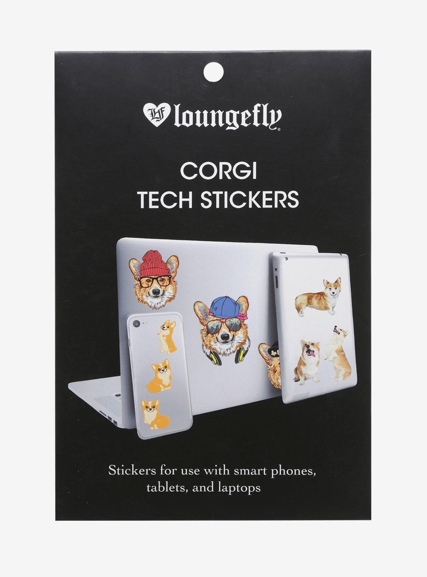 Loungefly Corgi Tech Stickers, , alternate