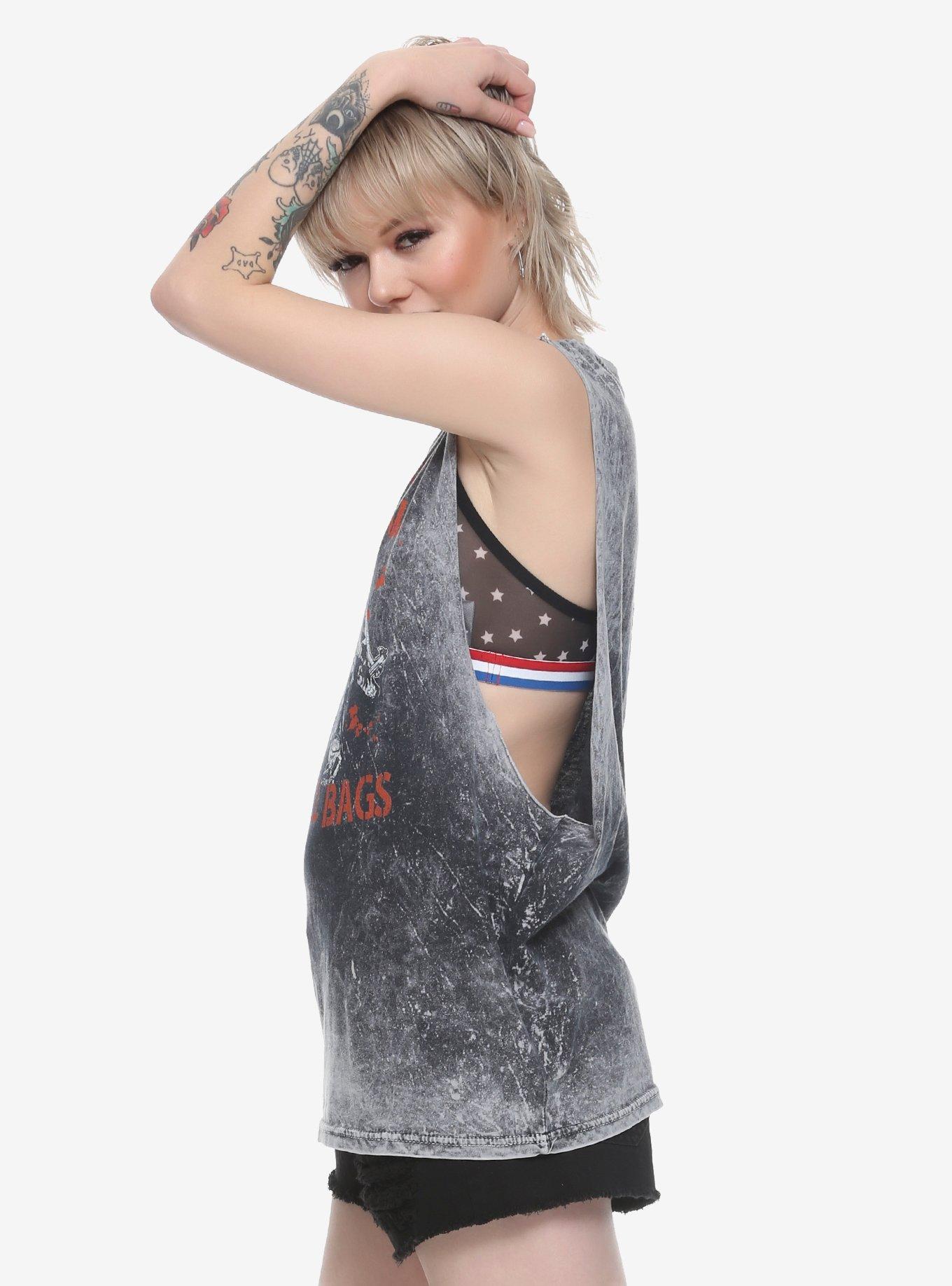 DC Comics Harley Quinn & The Skull Bags Girls Muscle Top, , alternate