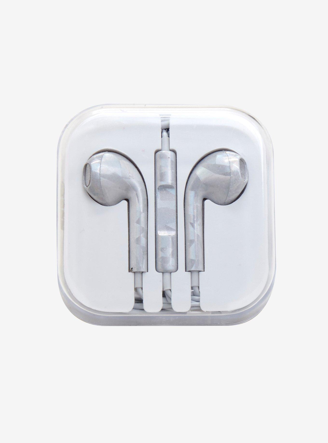 Silver Shiny Earbuds, , alternate