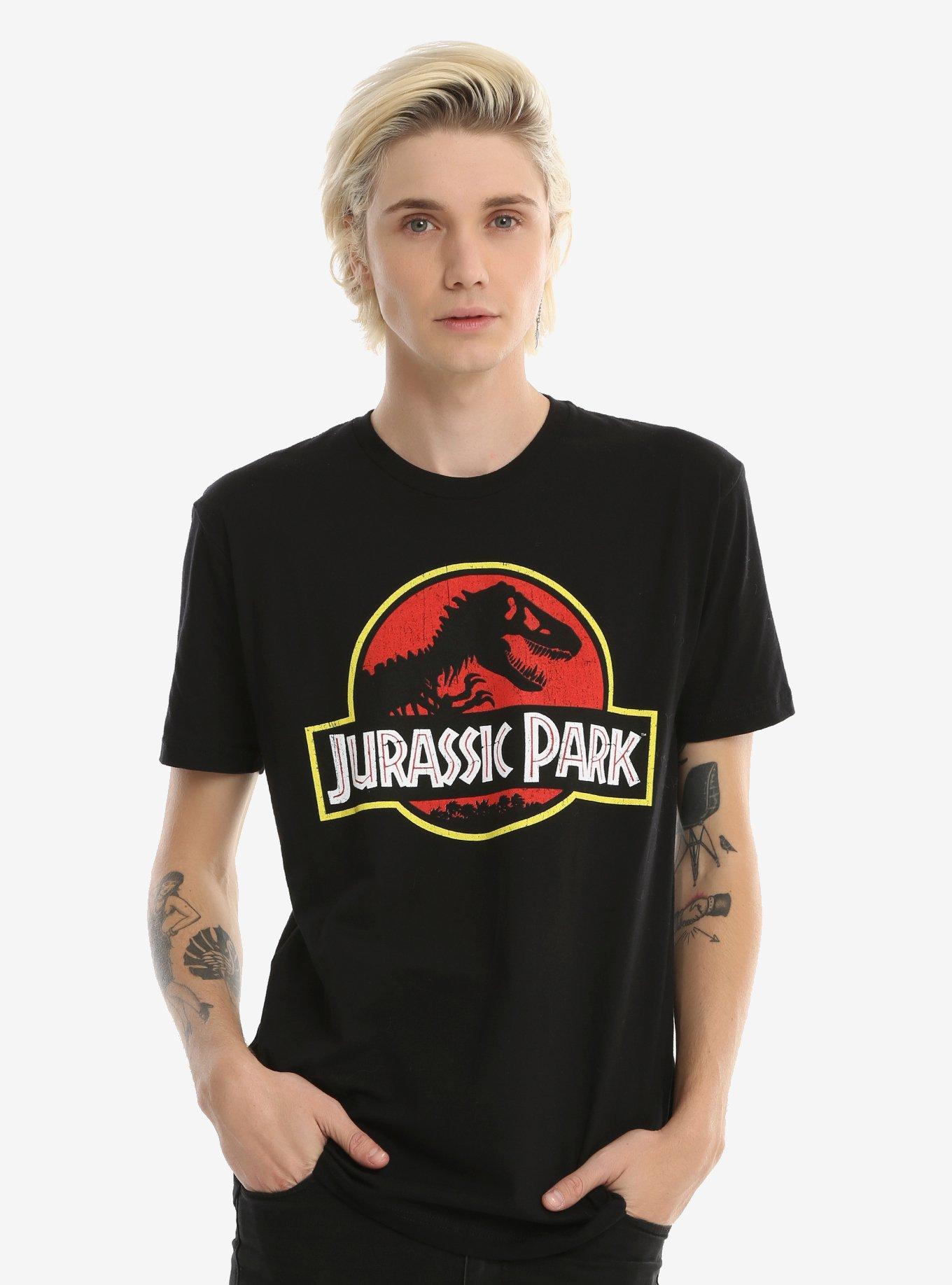 Jurassic Park Distressed Logo T-Shirt, , alternate