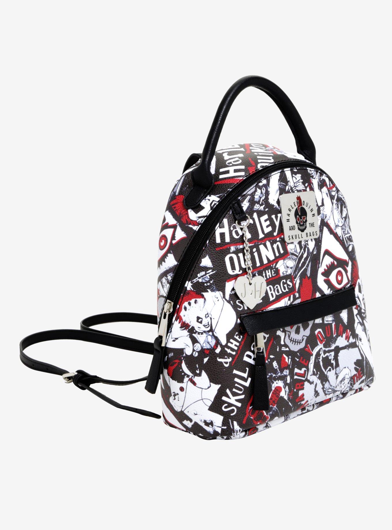 DC Comics Harley Quinn And The Skull Bags Mini Backpack, , alternate