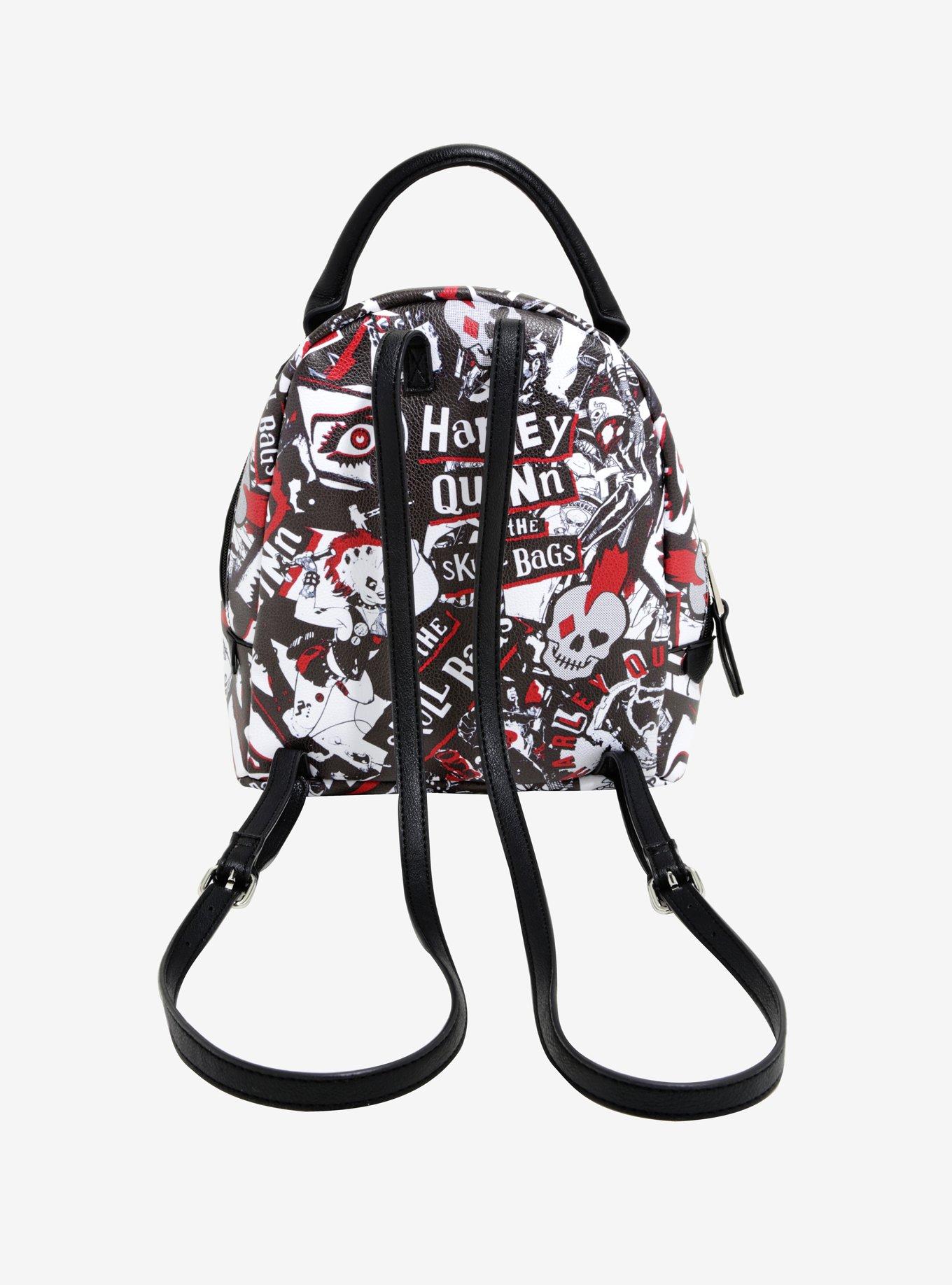DC Comics Harley Quinn And The Skull Bags Mini Backpack, , alternate