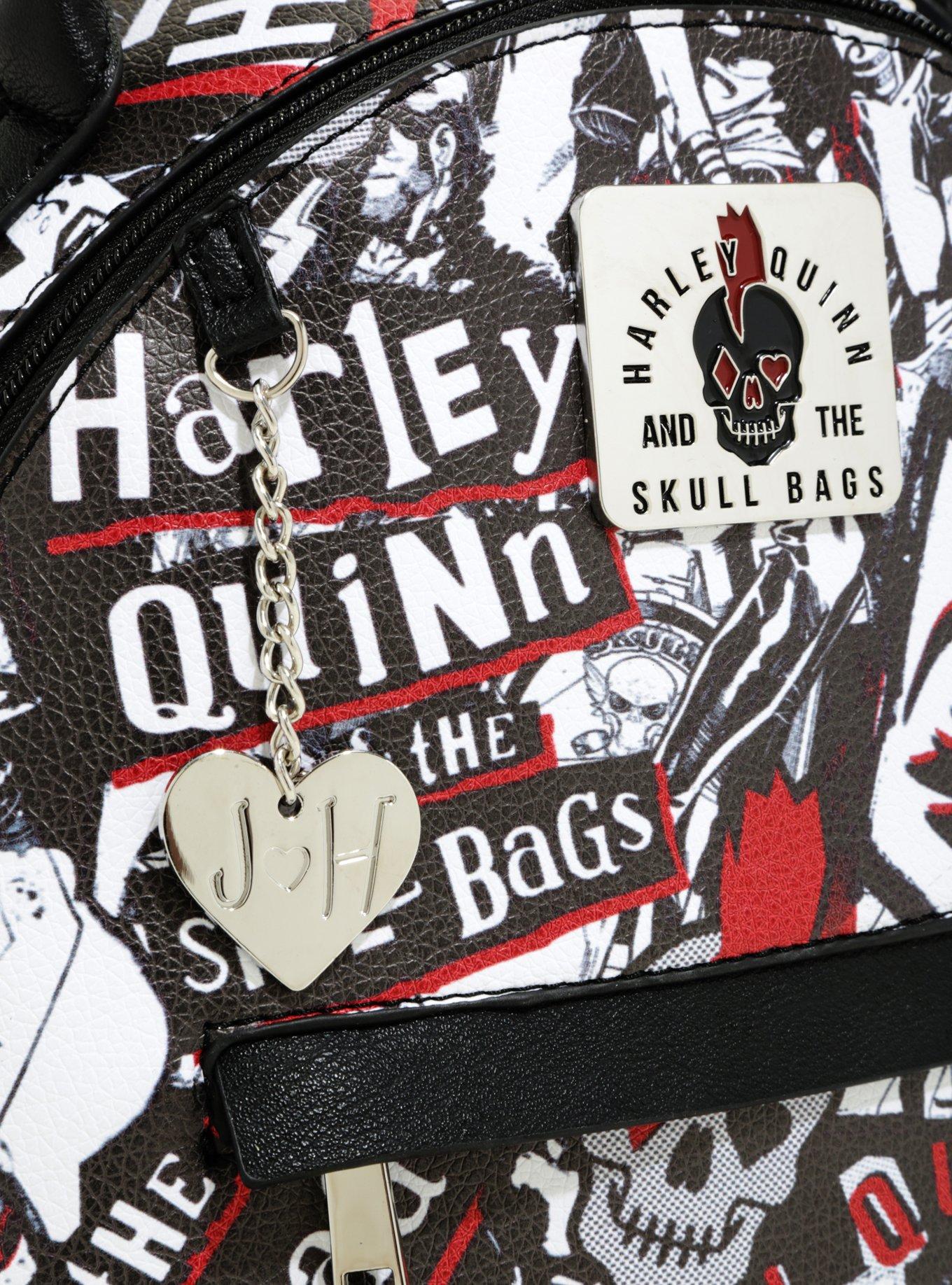 DC Comics Harley Quinn And The Skull Bags Mini Backpack, , alternate
