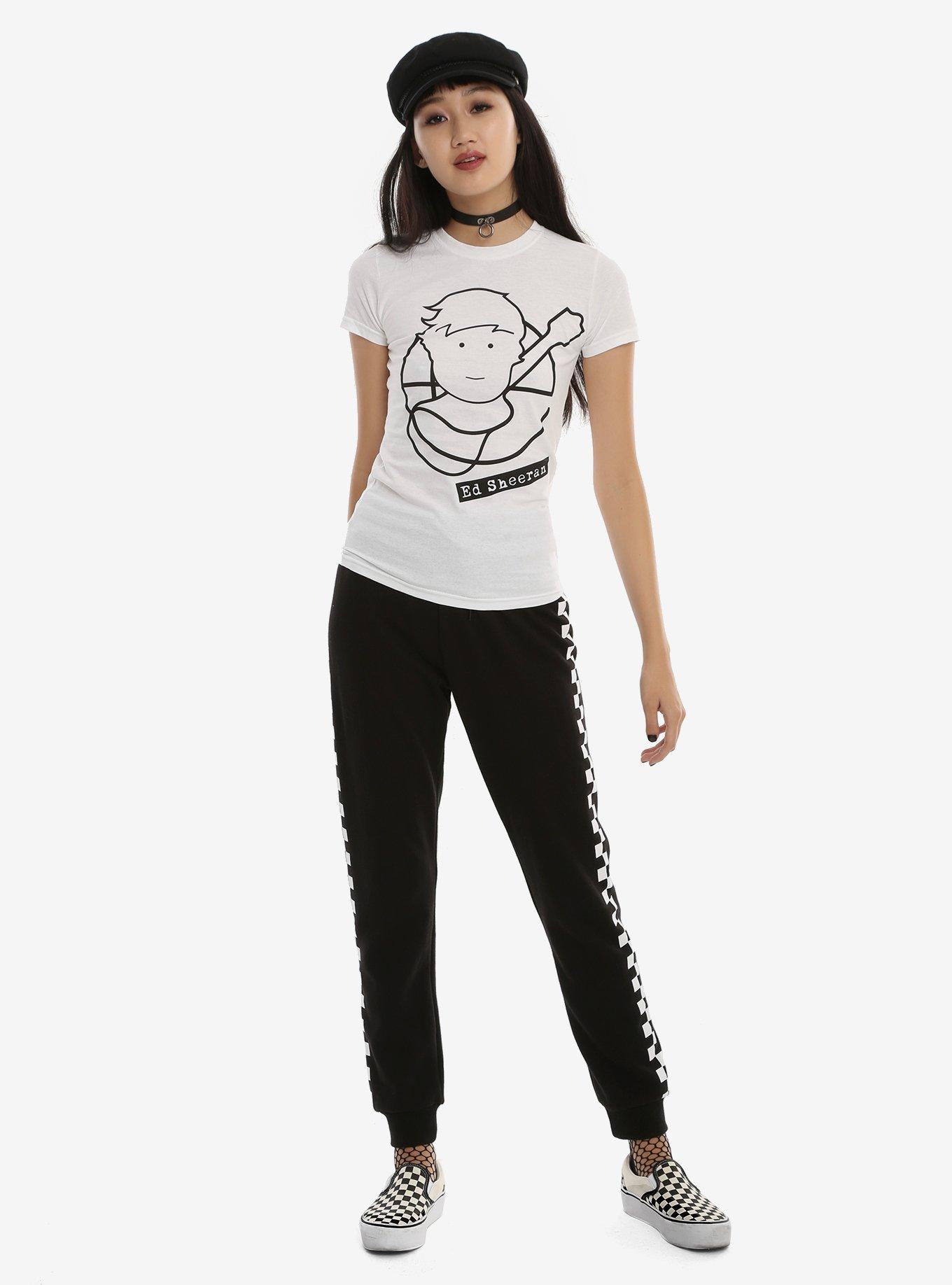 Ed Sheeran Pop Cartoon Girls T-Shirt, , alternate