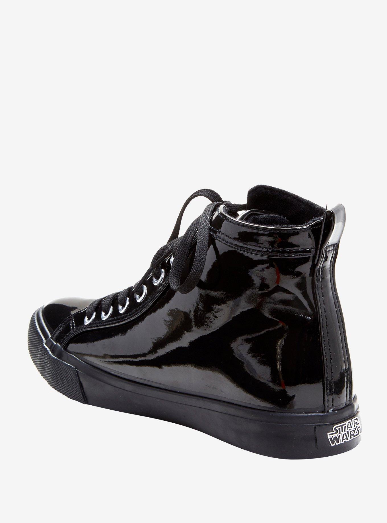 Star Wars Darth Vader Patent Faux Leather Hi-Top Sneakers, BLACK, alternate