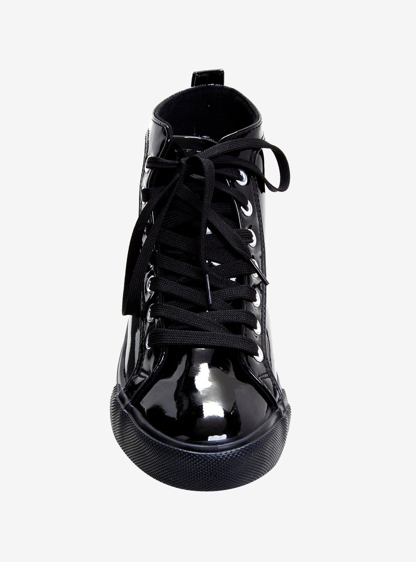 Star Wars Darth Vader Patent Faux Leather Hi-Top Sneakers, BLACK, alternate