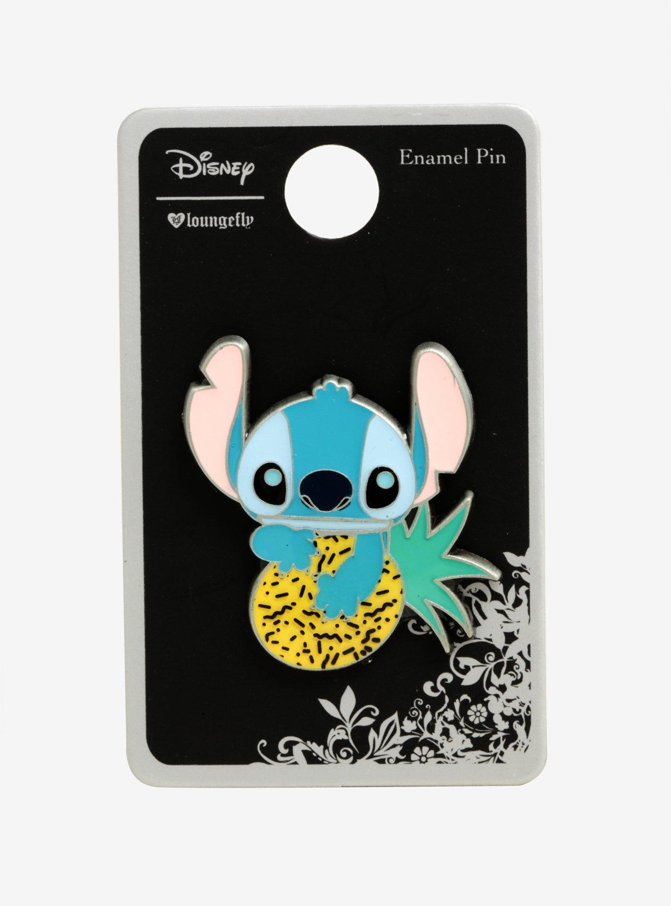 Loungefly Disney Lilo & Stitch Pineapple Stitch Enamel Pin, , alternate