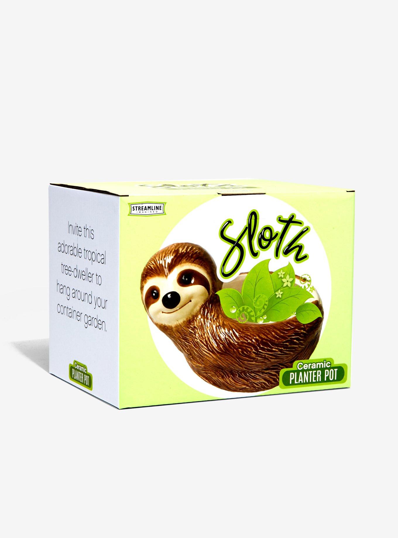 Ceramic Sloth Planter, , alternate