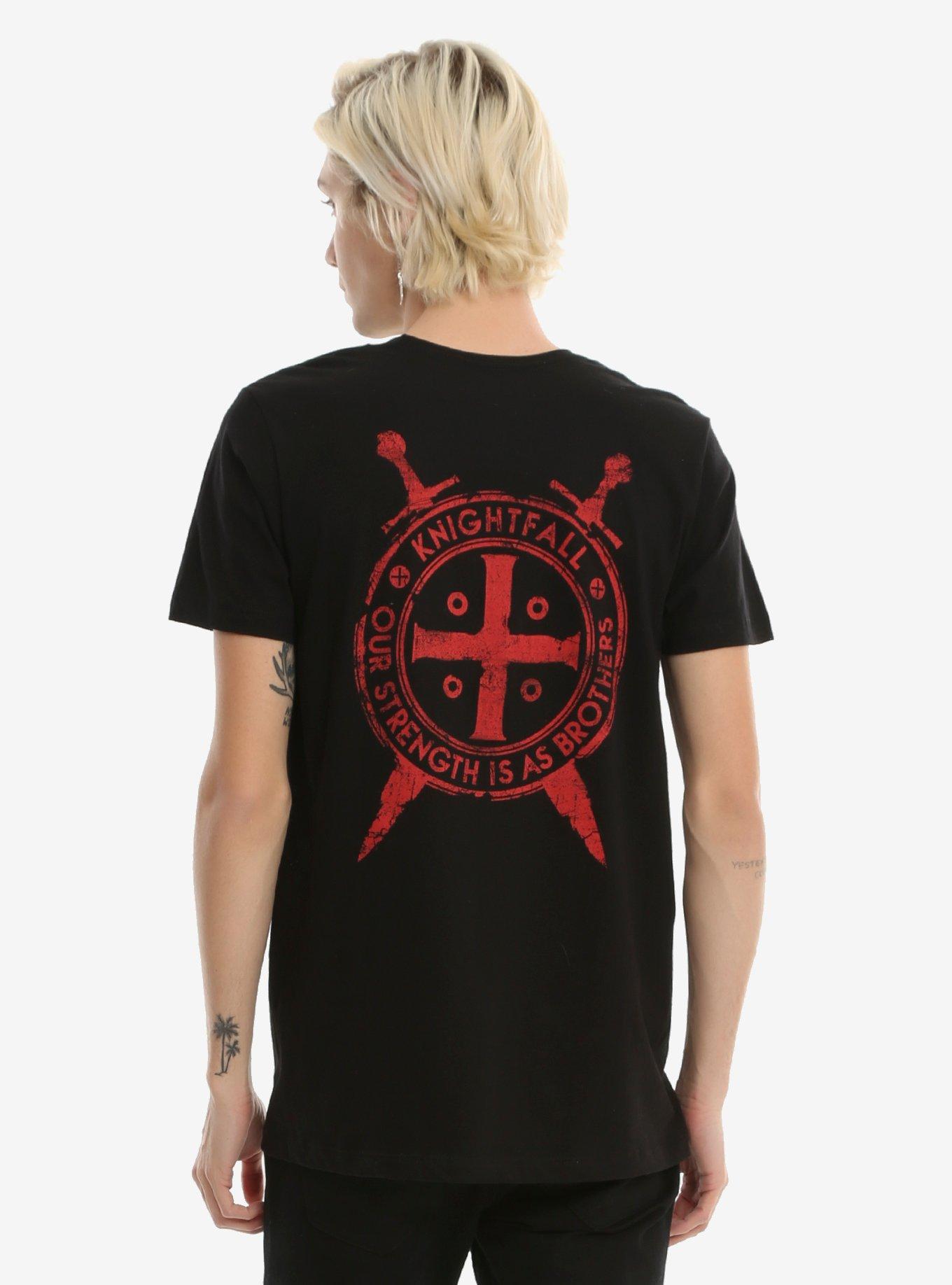 Knightfall Crossed Swords Seal T-Shirt, CHARCOAL, alternate