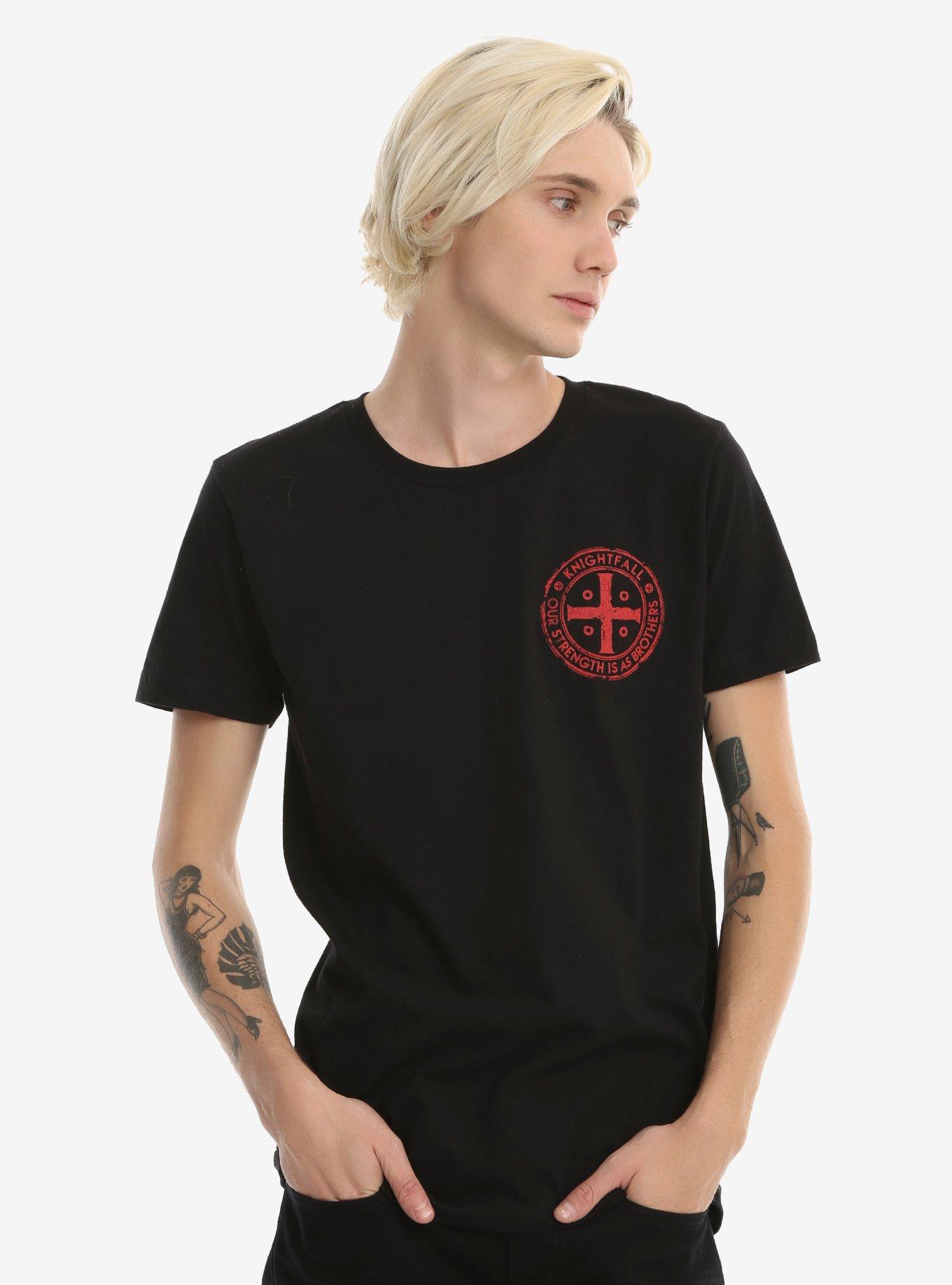 Knightfall Crossed Swords Seal T-Shirt, CHARCOAL, alternate