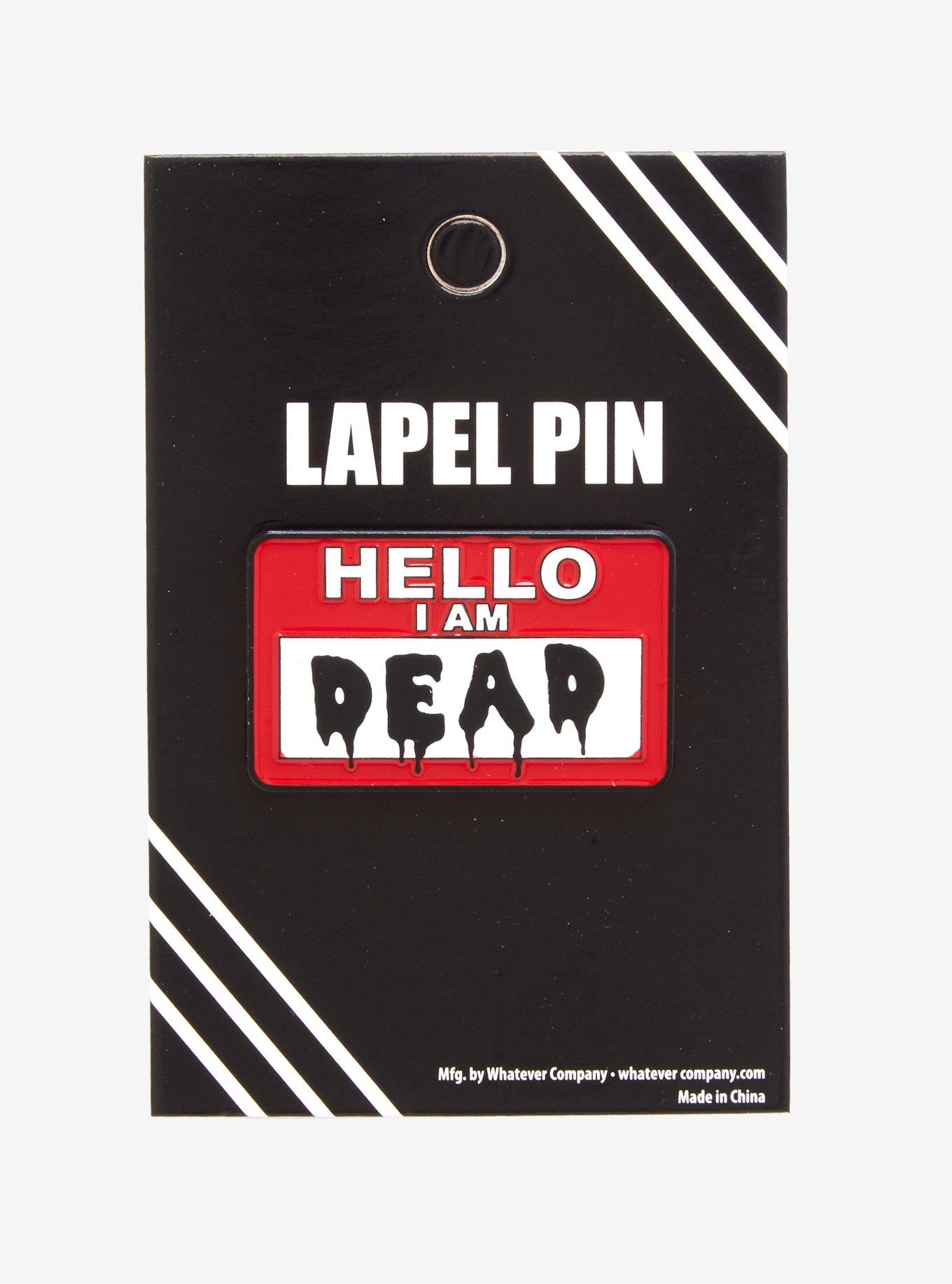 Hello I Am Dead Enamel Pin, , alternate