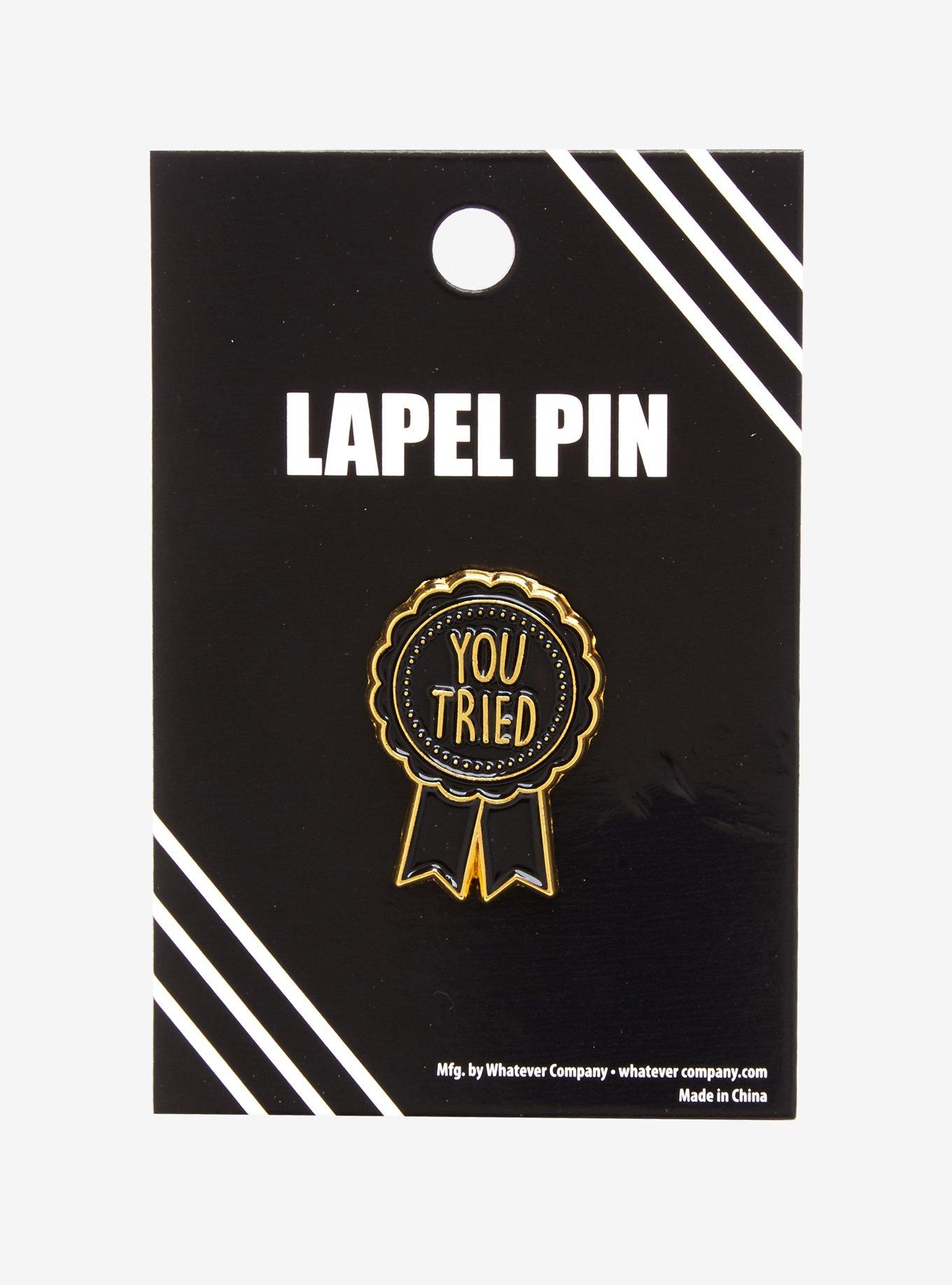 You Tried Ribbon Enamel Pin, , alternate