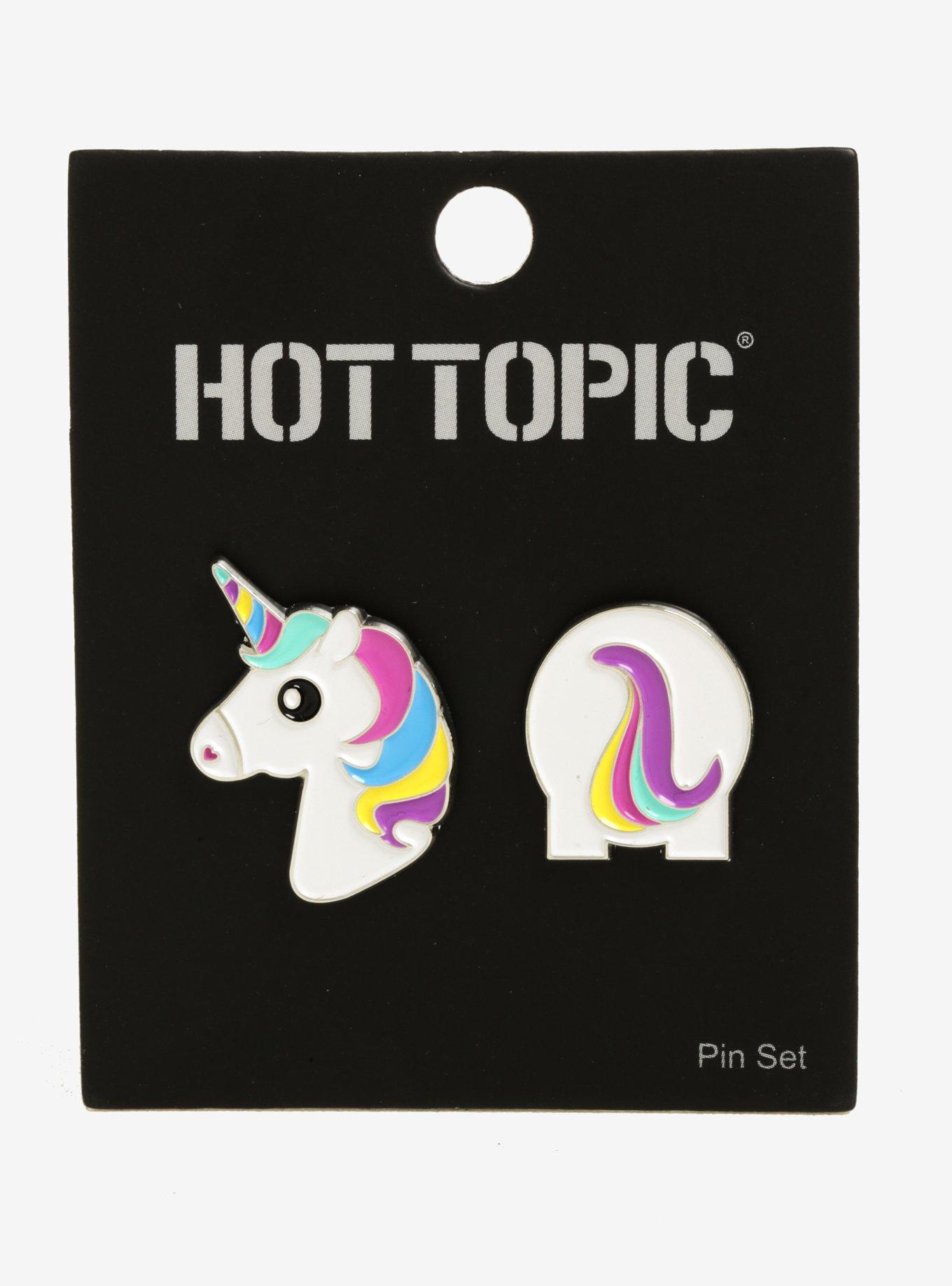 Unicorn Heads & Tails Enamel Pin Set, , alternate
