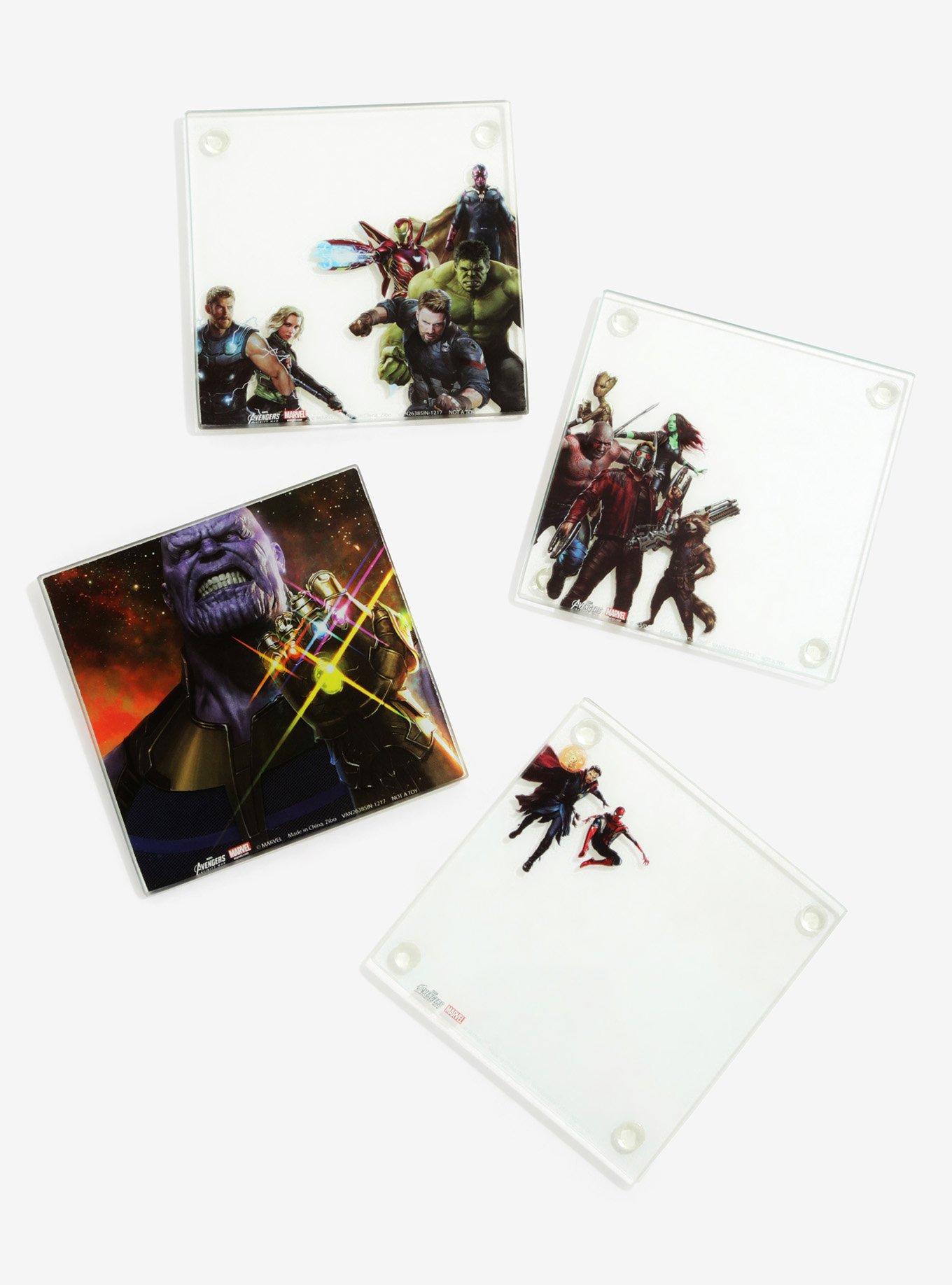 Marvel Avengers: Infinity War Stacking Glass Coaster Set, , alternate