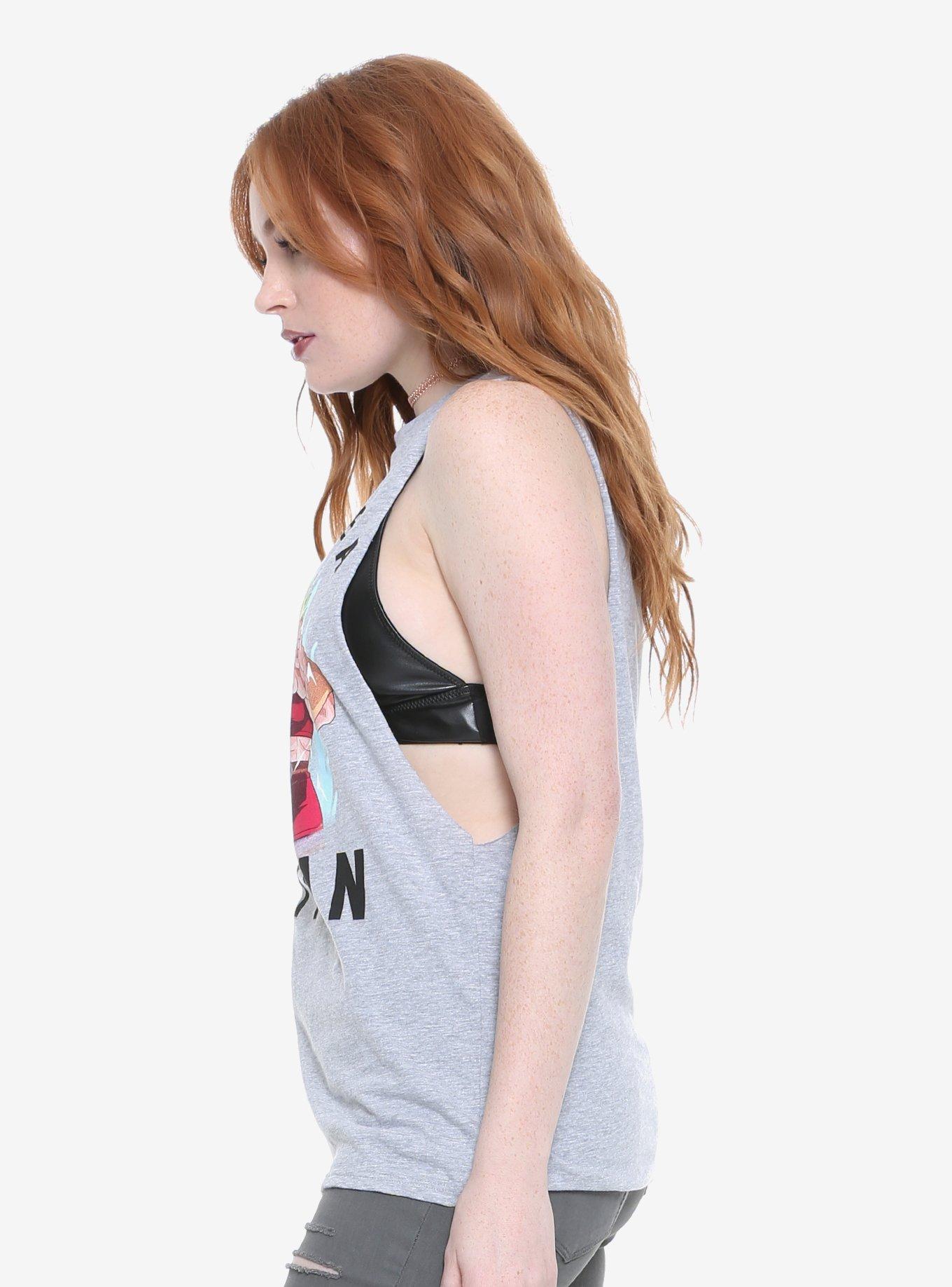 Dragon Ball Super Train Like A Saiyan Girls Muscle Top, , alternate