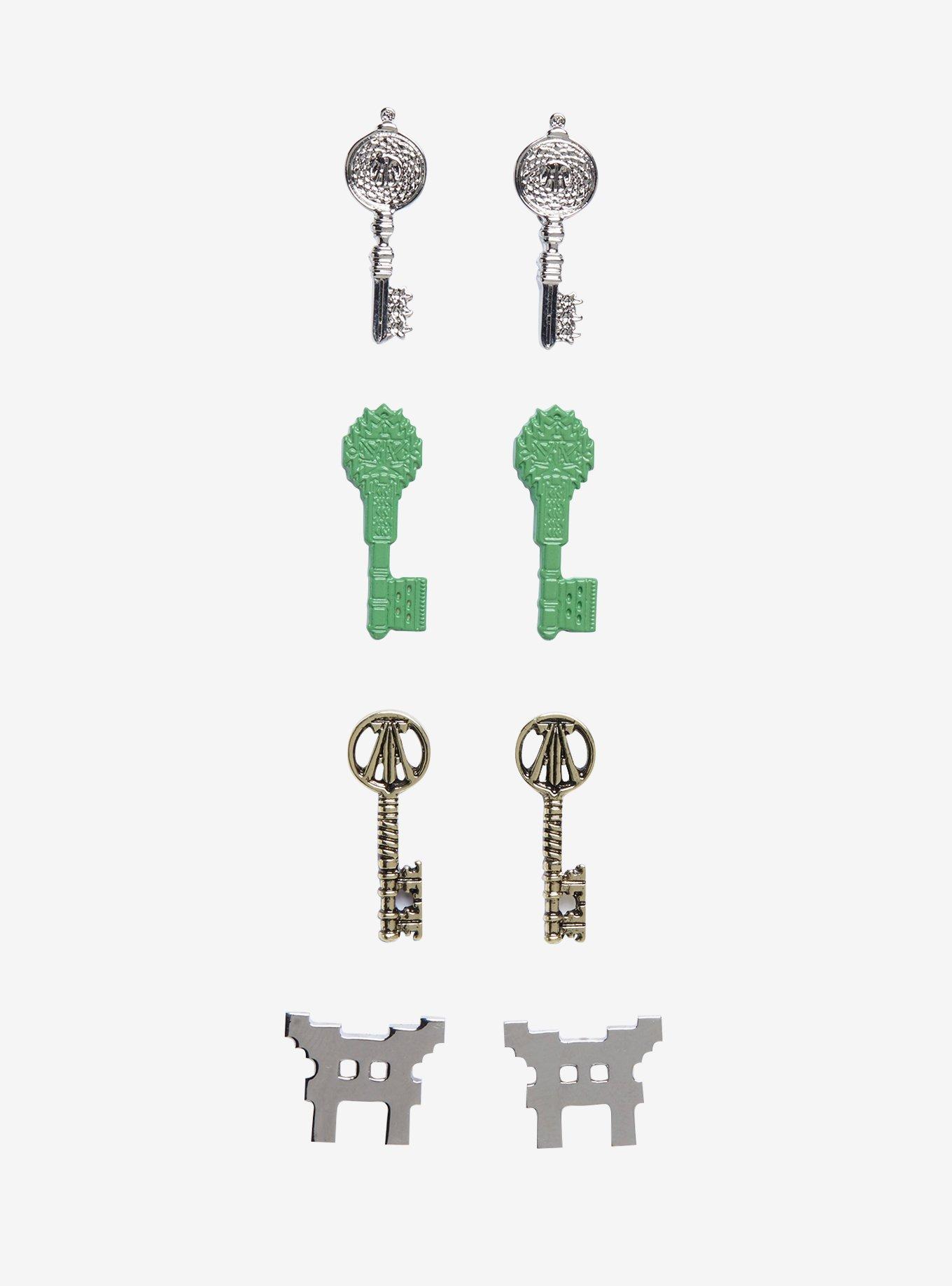 Ready Player One Three Keys Gate Earring Set, , alternate