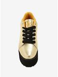 Cute To The Core By YRU LaLa Gold Sneakers Hot Topic Exclusive, , alternate