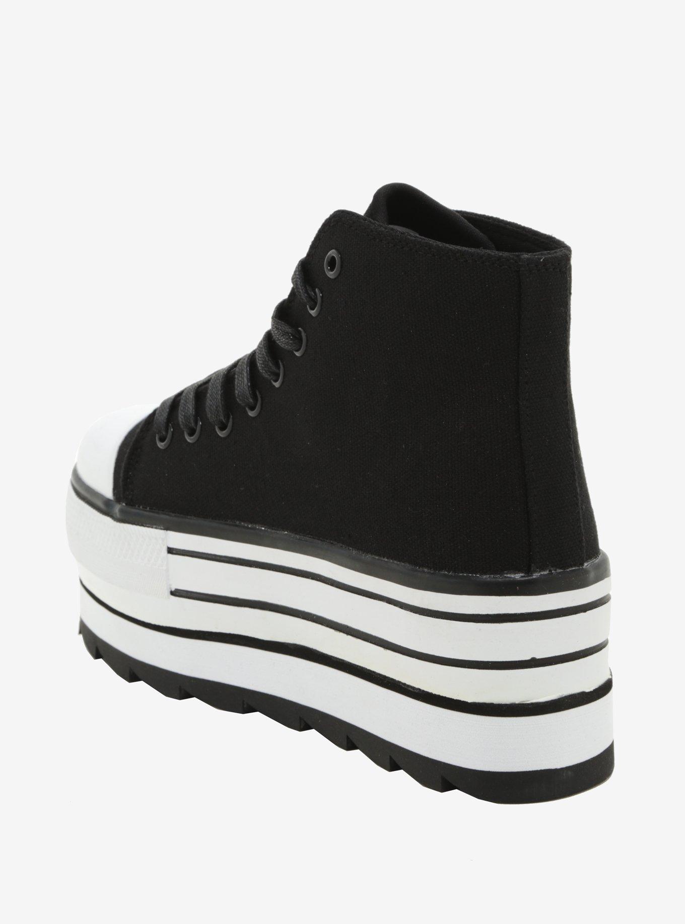 Cute To The Core By YRU Elevation Black Hi-Top Sneakers Hot Topic Exclusive, , alternate