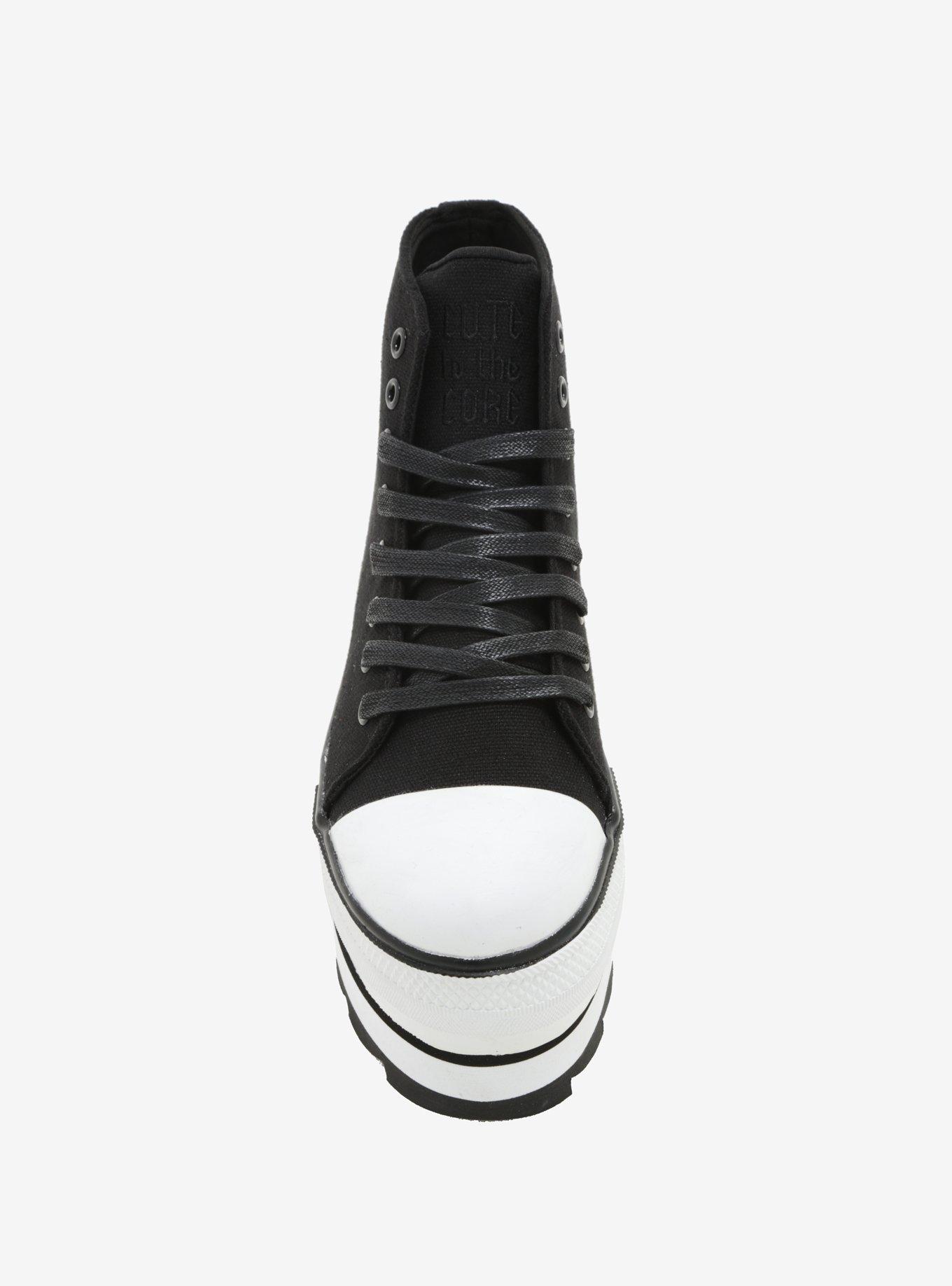 Cute To The Core By YRU Elevation Black Hi-Top Sneakers Hot Topic Exclusive, , alternate