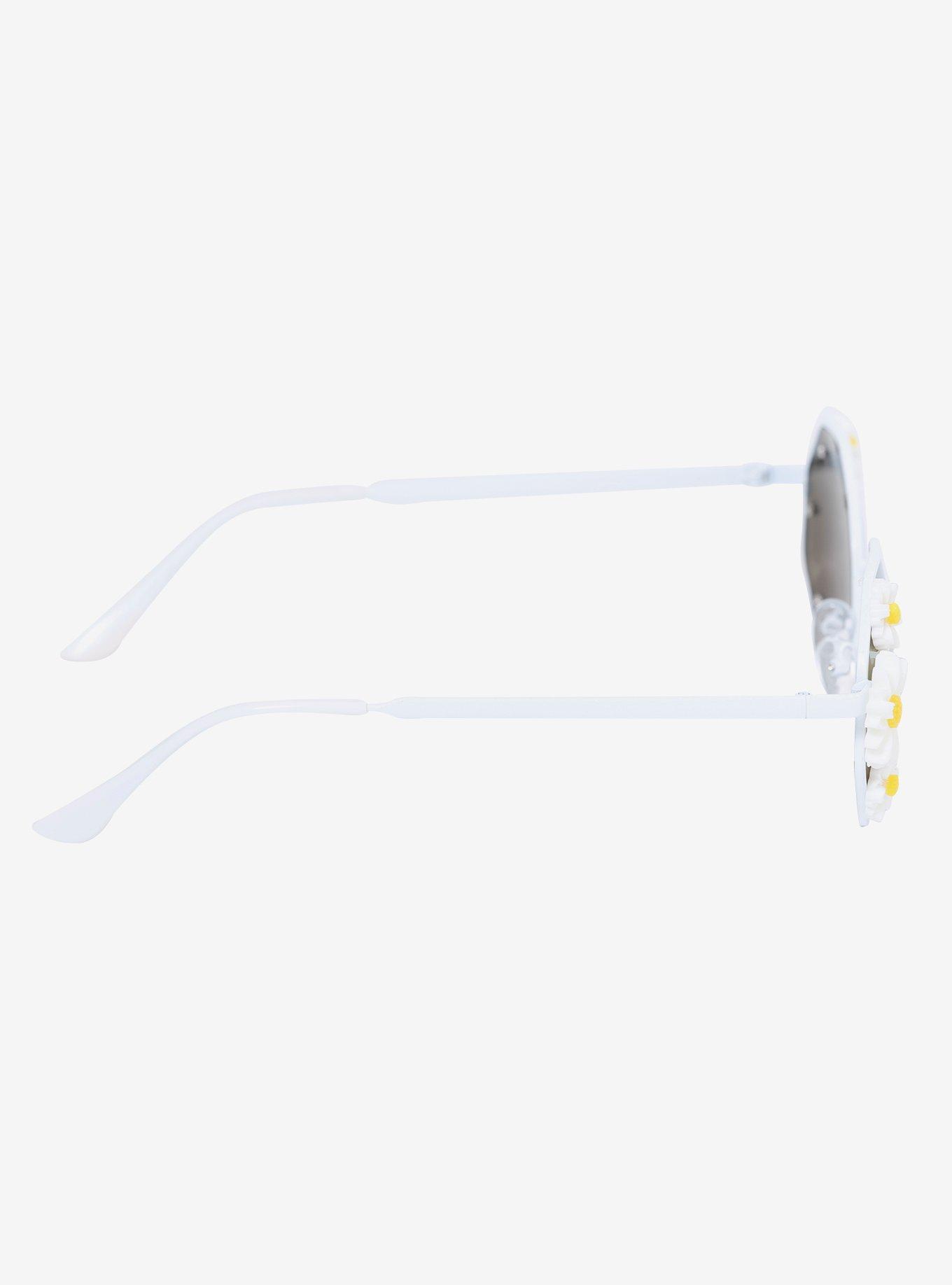 Daisy Accented Wire Frame Sunglasses, , alternate